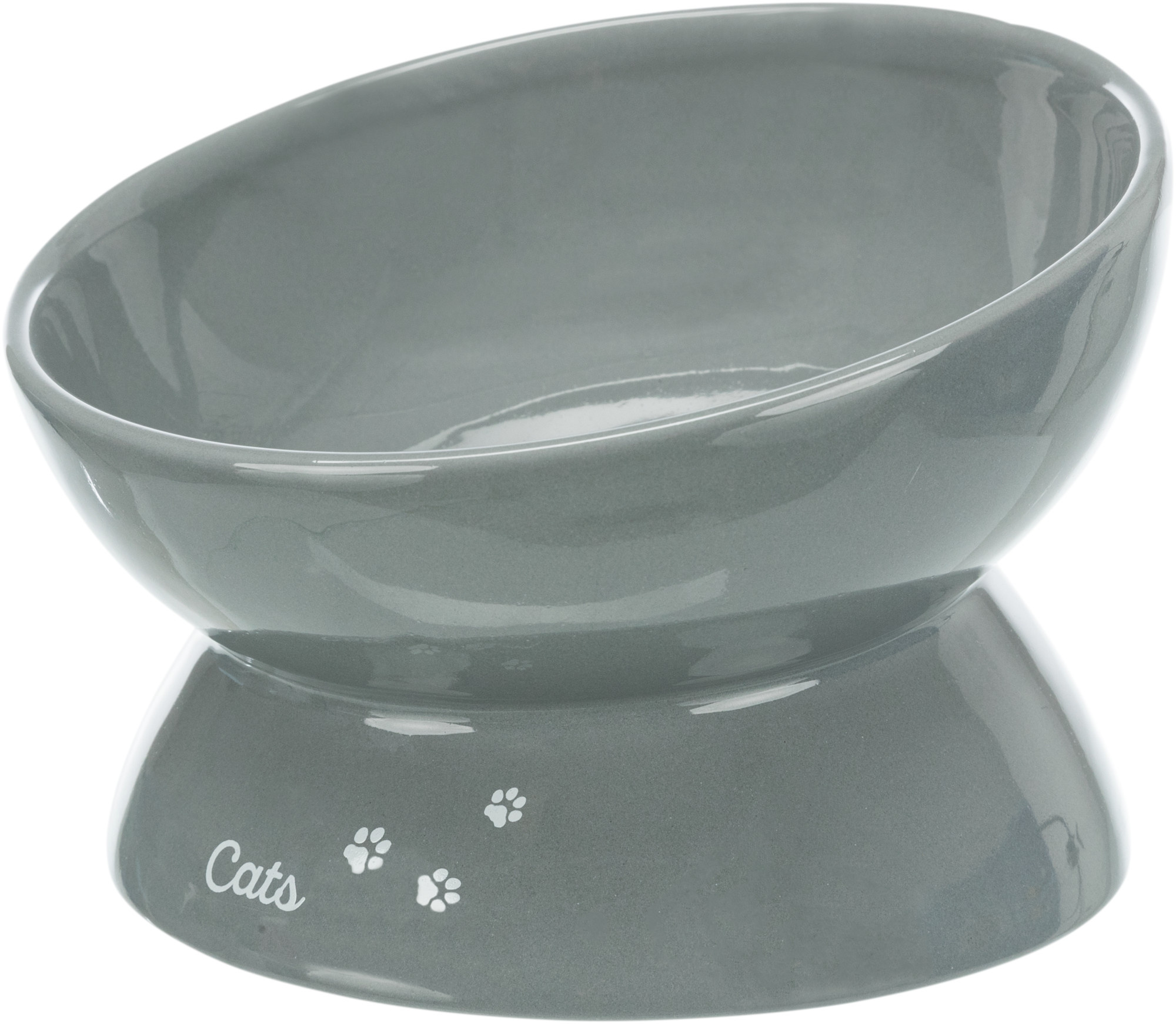 TRIXIE FUTTERNAPF KATZE XXL KERAMIK VERHOOGD GRAU 350 ML 17 CM