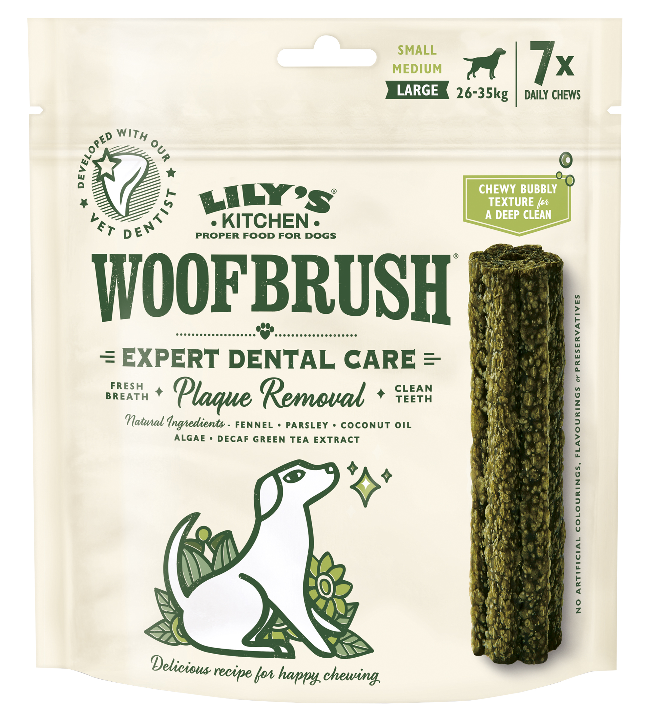 LILY'S KITCHEN DOG WOOFBRUSH DENTAL PFLEGE LARGE 7X47 G