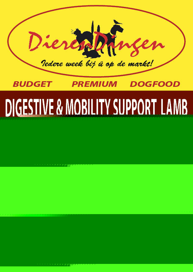 BUDGET PREMIUM DOGFOOD DIGESTIVE & MOBILITY SUPPORT LAMB 12,5 KG