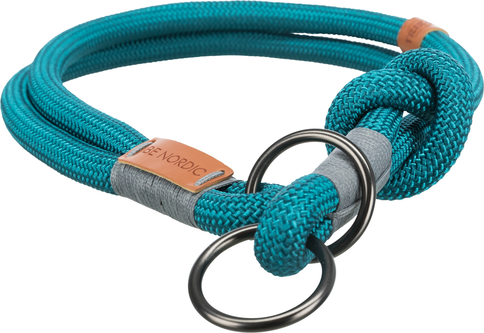 TRIXIE HALSBAND HUND BE NORDIC HALBSCHLUPF PETROL/HELLGRAU 55X1,3 CM