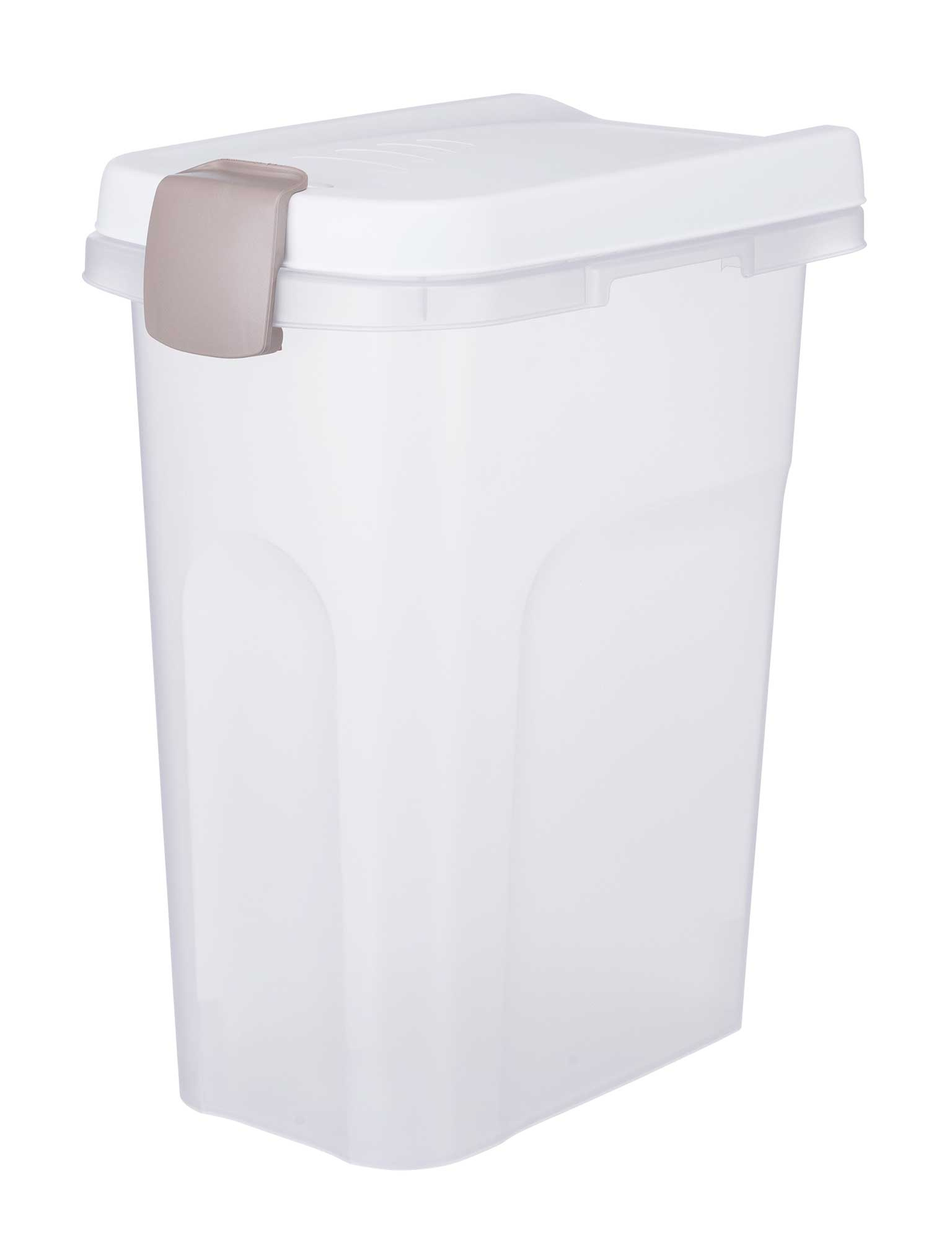 TRIXIE VOERTON LUCHTDICHT AFSLUITBAAR KUNSTSTOFF TRANSPARANT WEISS/WEISS 15 L 22X34X41,5 CM