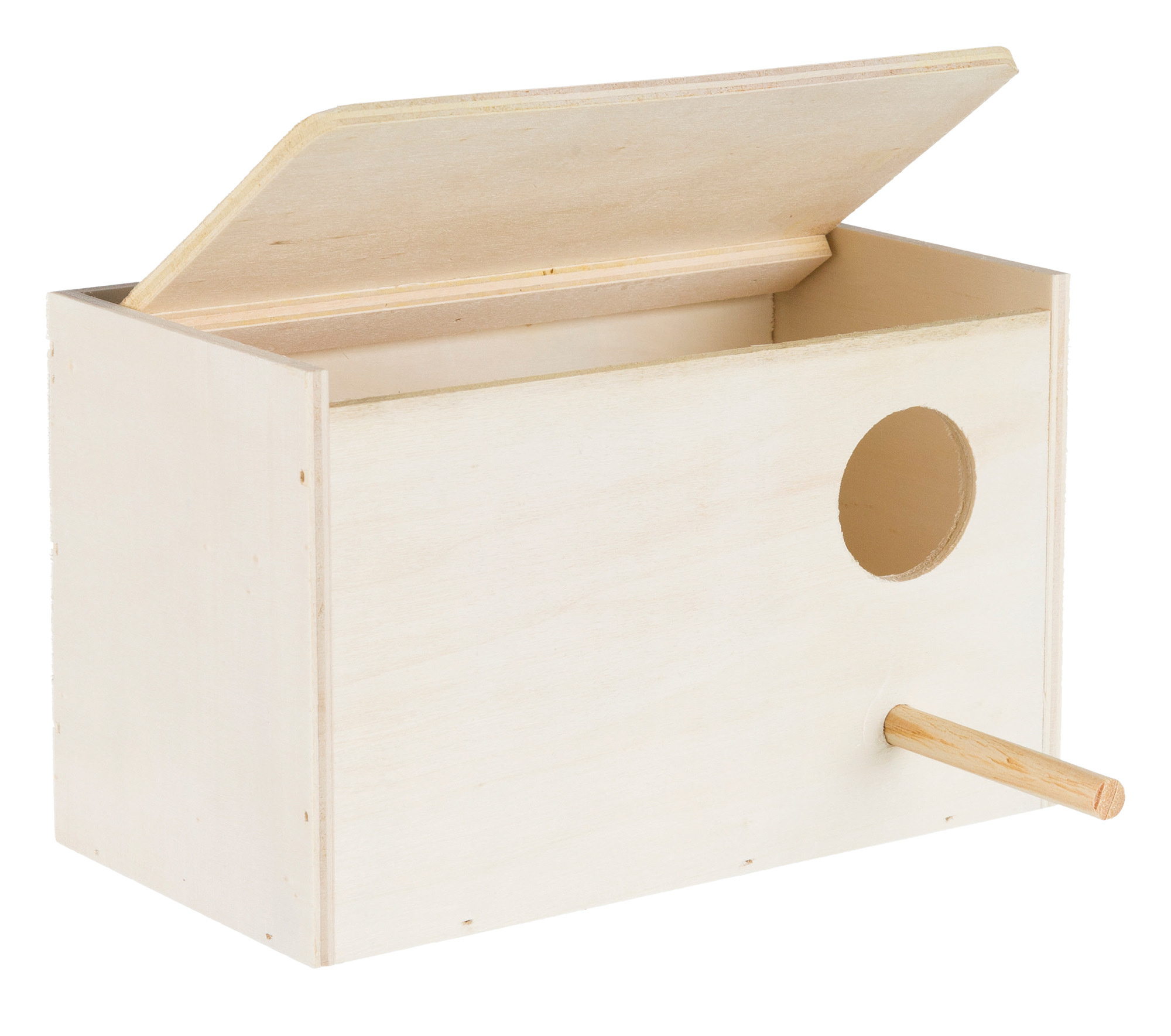 TRIXIE NESTKASTJE HOLZ 21X12X13 CM GAT 4 CM