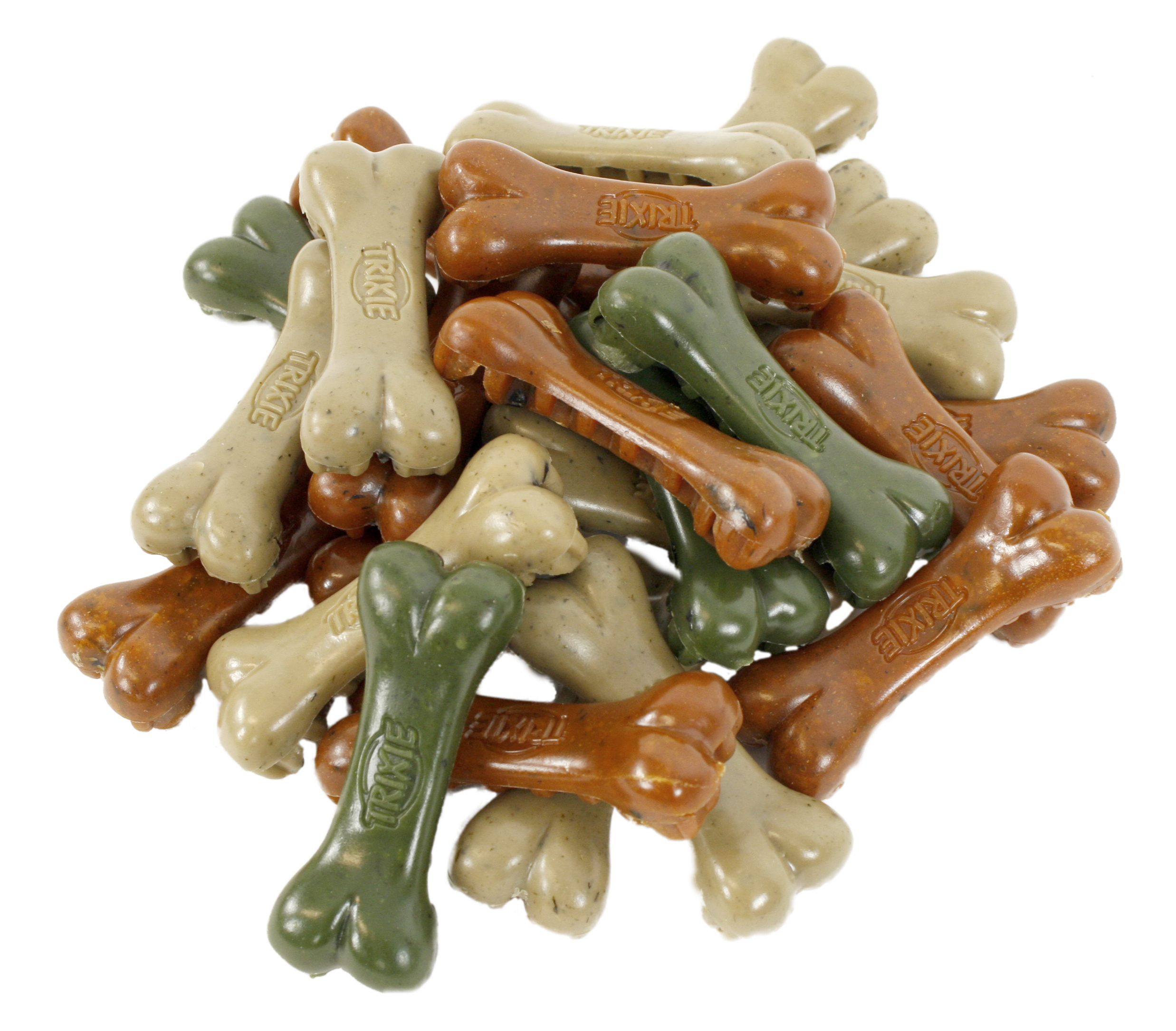 TRIXIE DENTA FUN VEGGIE KNOCHEN HONINGRAAT SORTIERT 12 CM 40 STK.