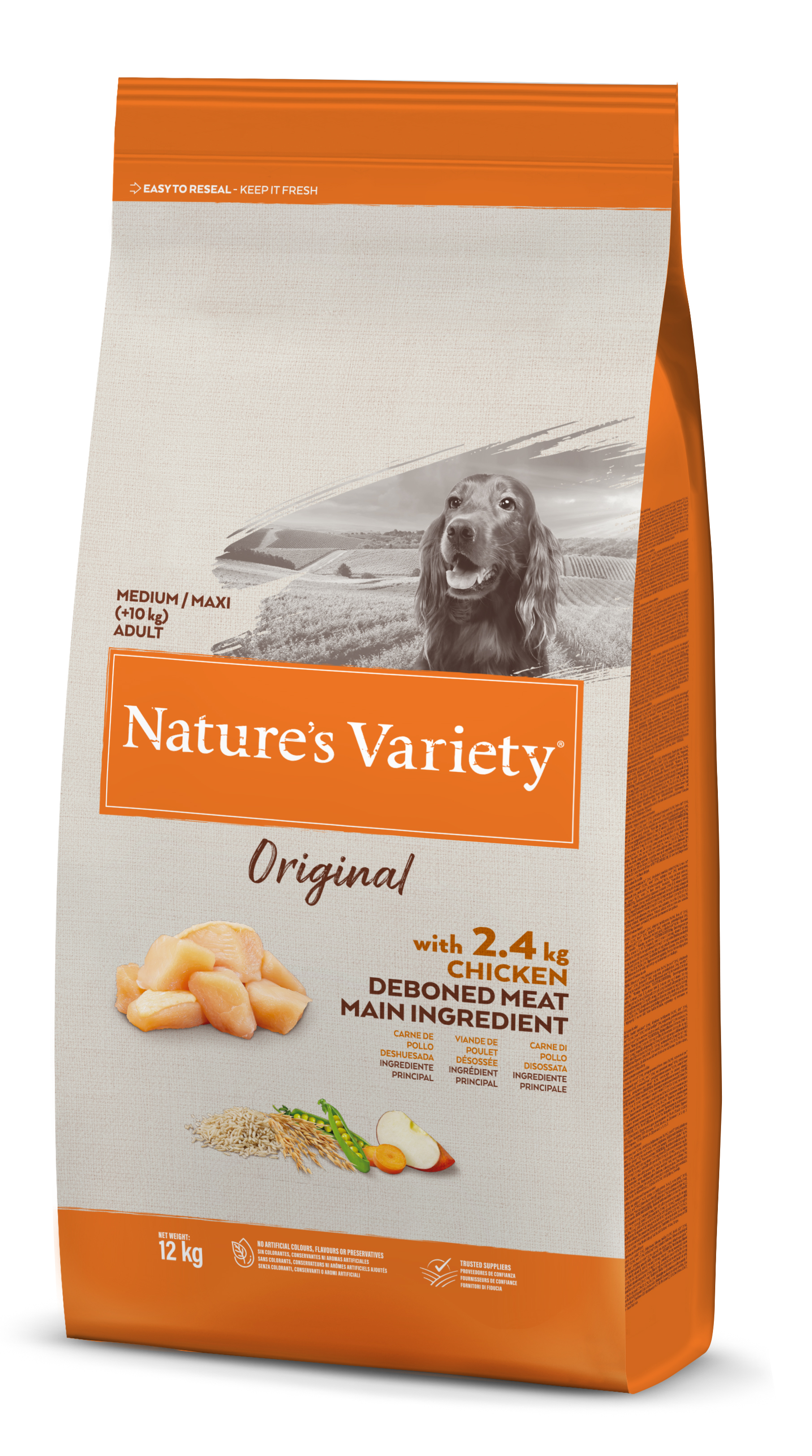 NATURES VARIETY ORIGINAL ADULT MEDIUM/MAXI CHICKEN 12 KG