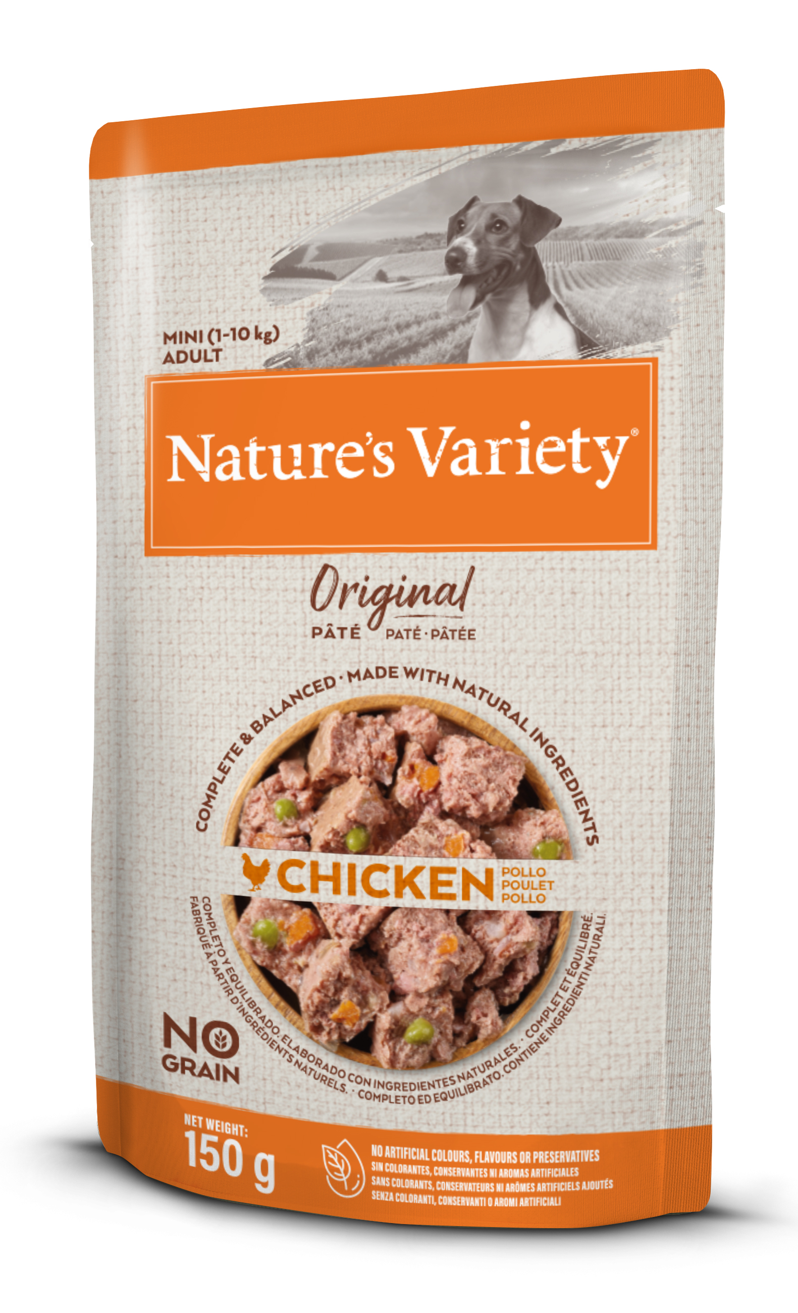 NATURES VARIETY ORIGINAL MINI POUCH CHICKEN 8X150 G