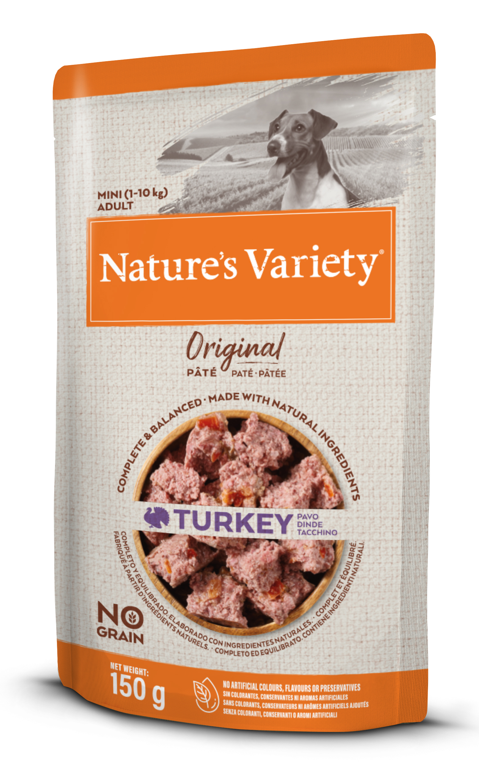 NATURES VARIETY ORIGINAL MINI POUCH TURKEY 8X150 G