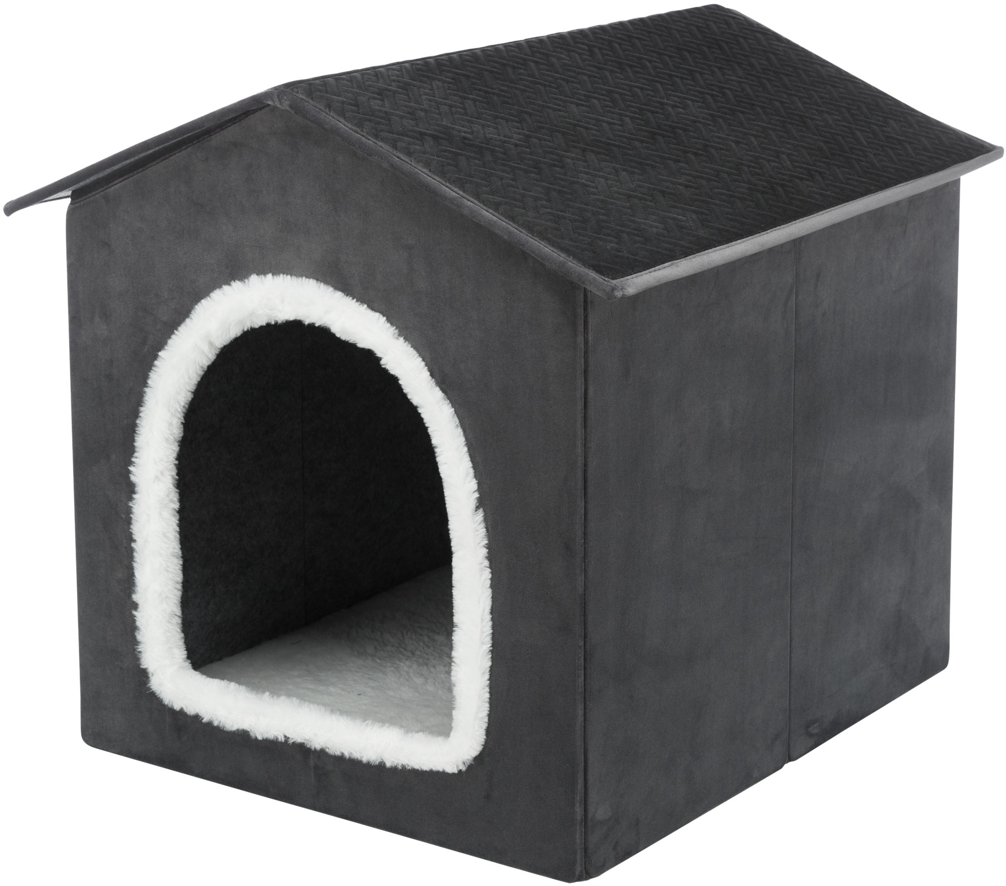TRIXIE HUNDEKORB/KATZENKORB HUIS LIVIA GRAU/WEISS 50X50X54 CM