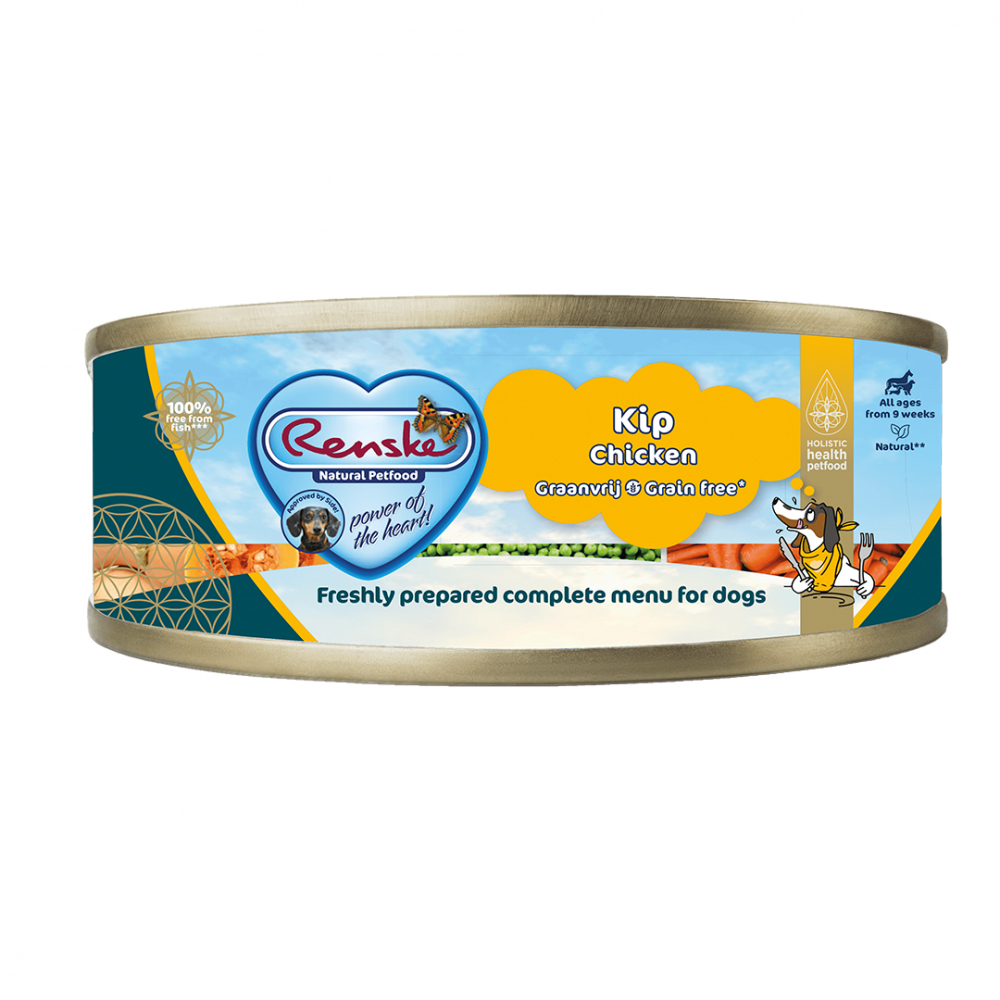 RENSKE HUND FRISCH FLEISCH HUHN GRAANVRIJ 24X95 G