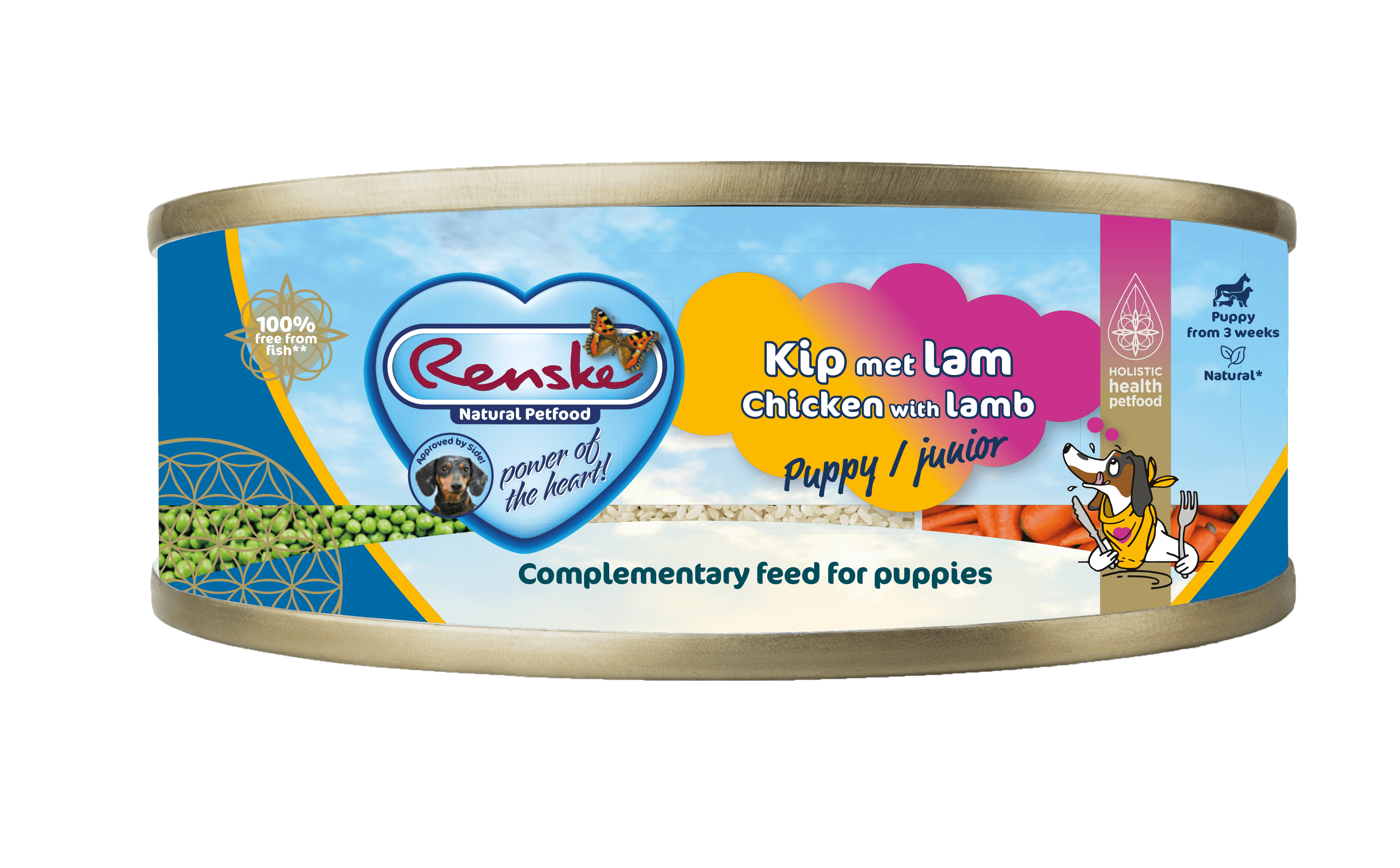 RENSKE HUND WELPE/JUNIOR FRISCH FLEISCH HUHN/LAMM 24X95 G