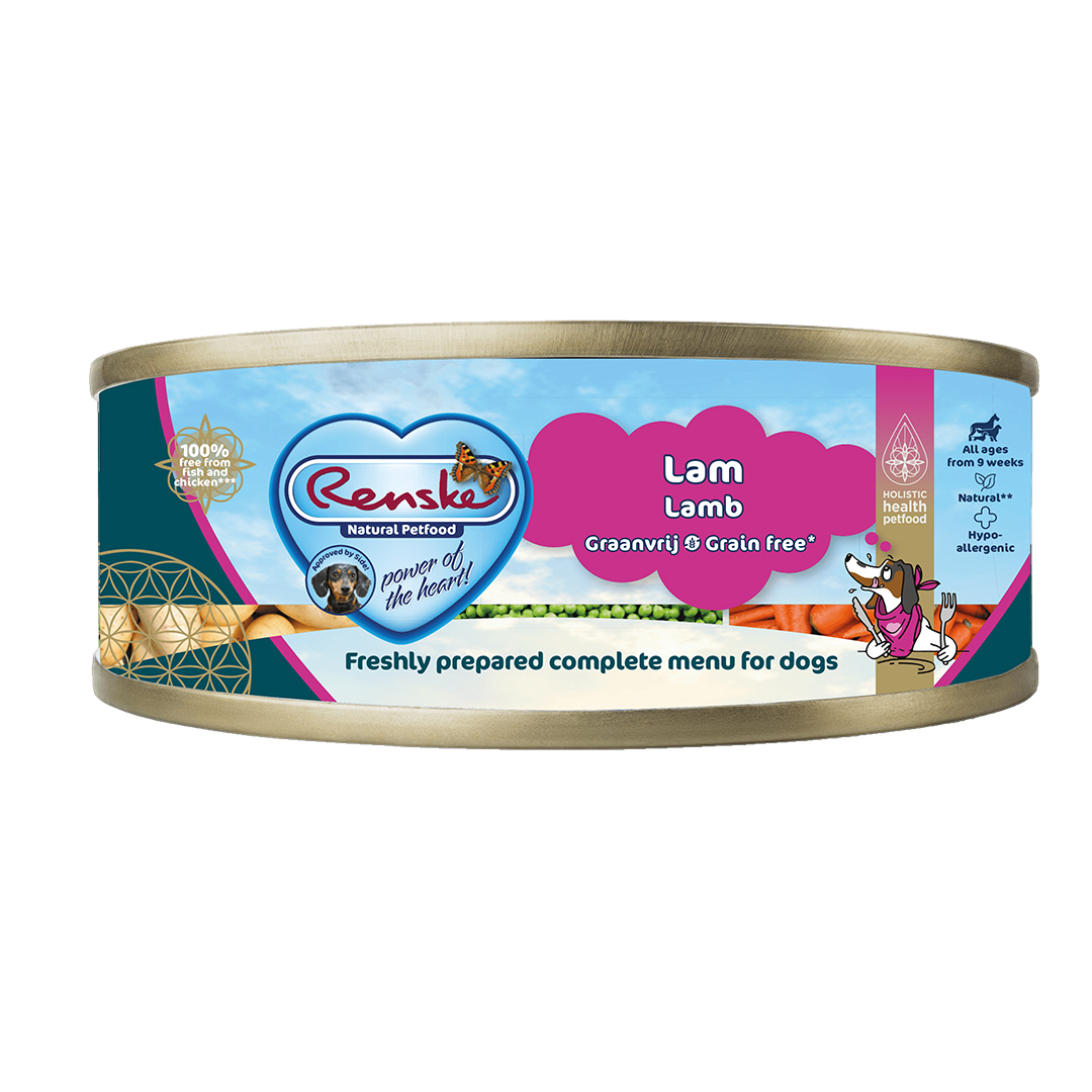 RENSKE HUND FRISCH FLEISCH LAMM GRAANVRIJ 24X95 G