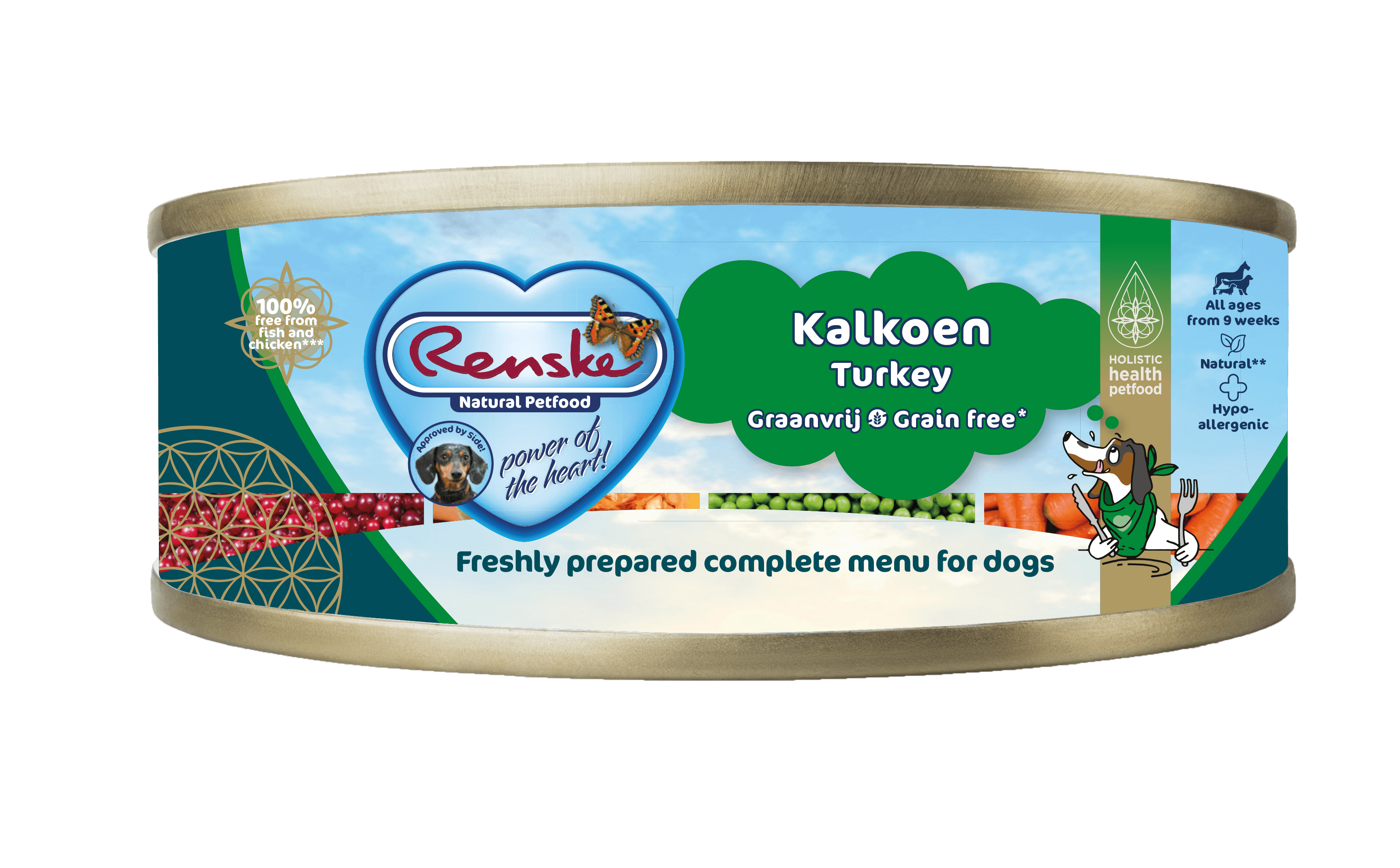 RENSKE HUND FRISCH FLEISCH TRUTHAHN GRAANVRIJ 24X95 G