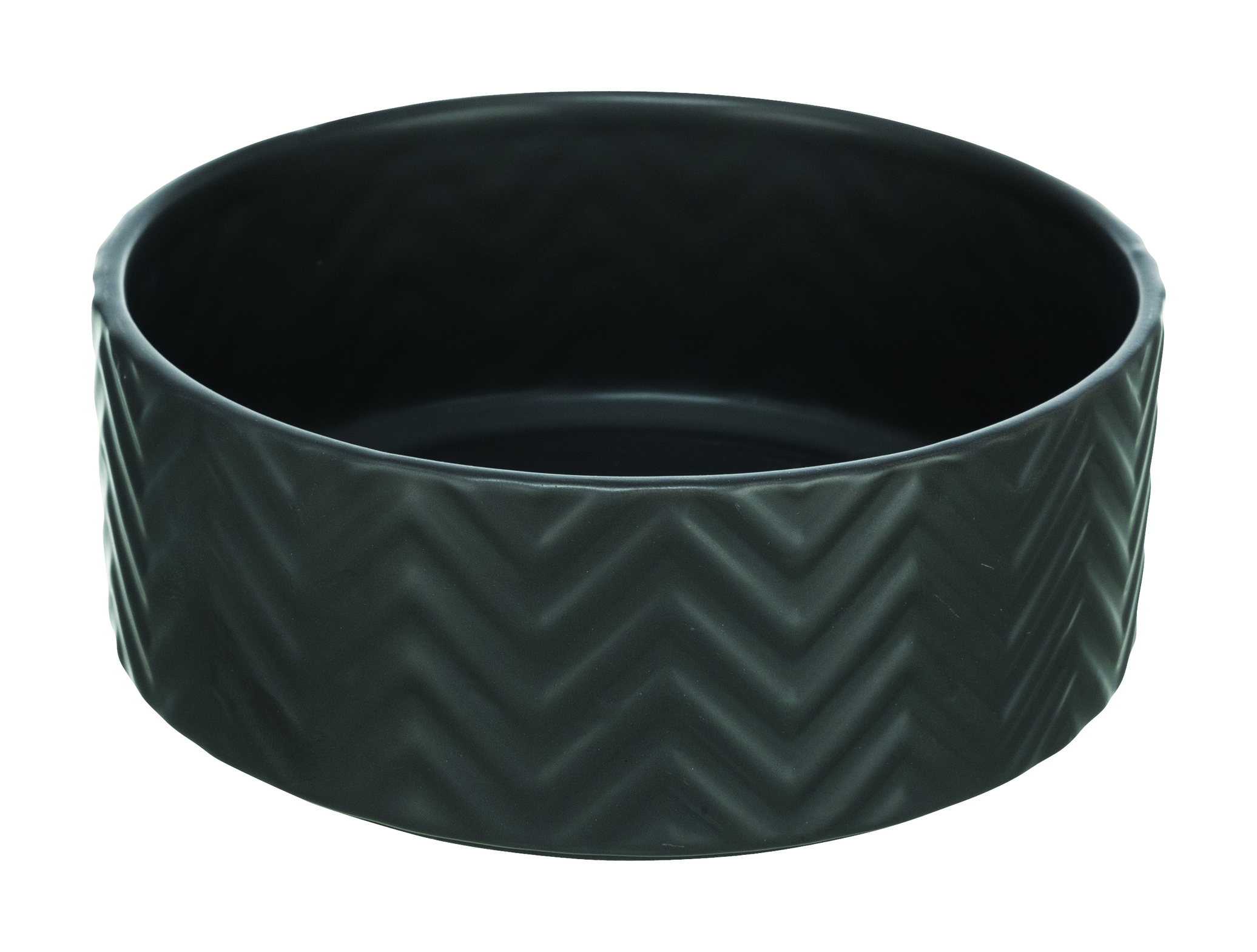 TRIXIE FUTTERNAPF/DRINKBAK WAVE KERAMIK GRAU 20 CM 1,6 L