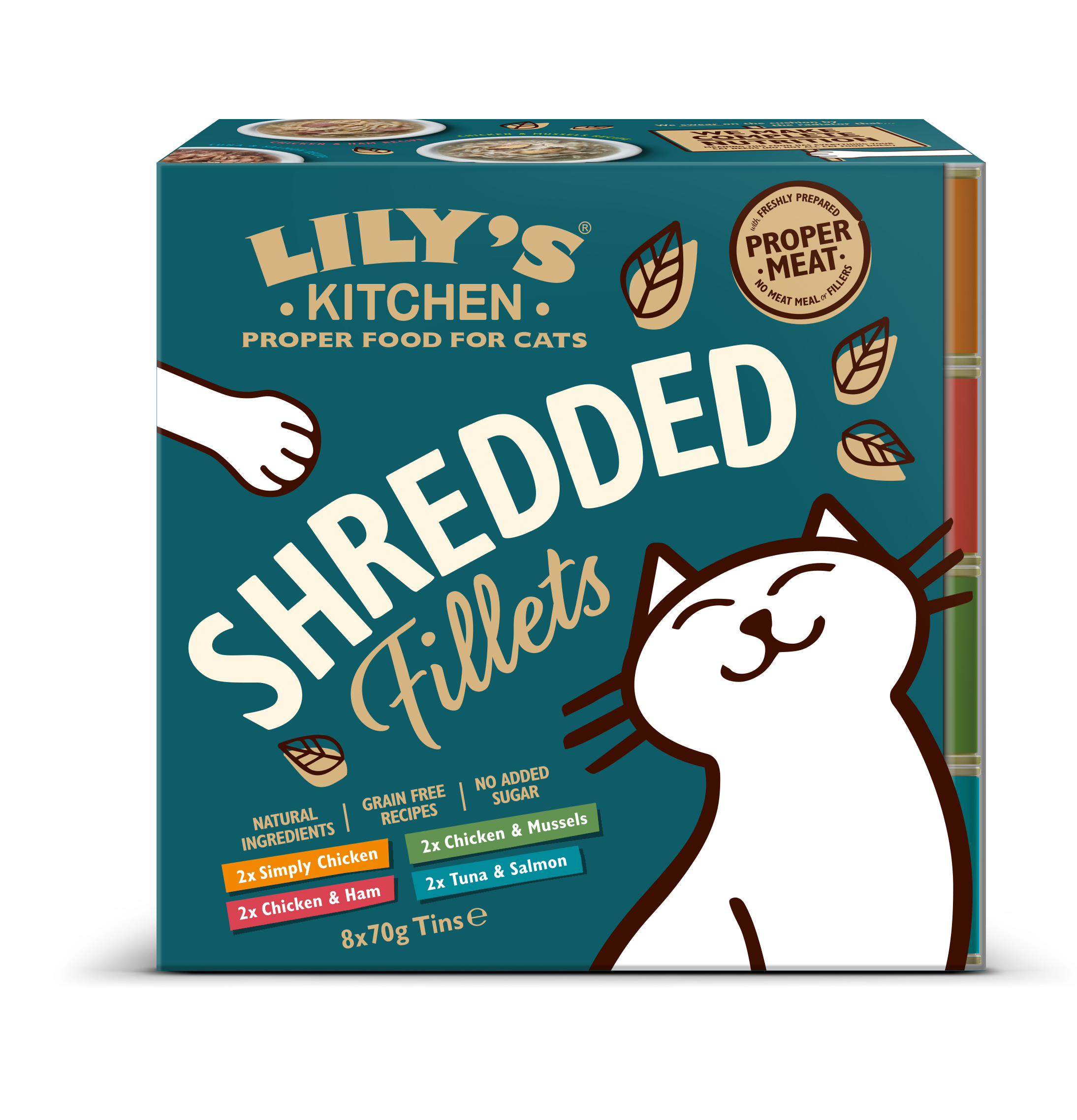 LILY'S KITCHEN SHREDDED FILLETS MULTIPACK 8X70 G