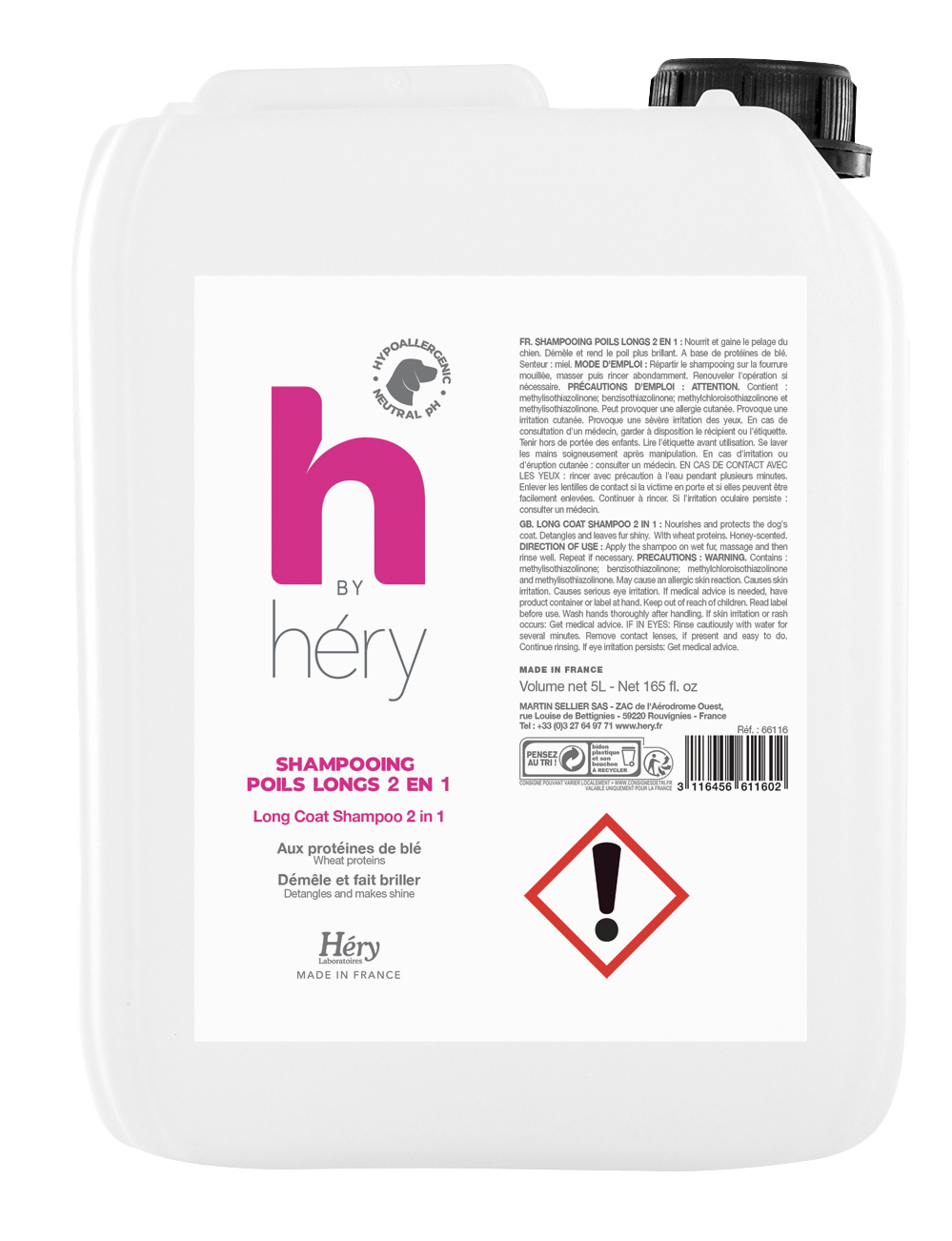 H BY HERY SHAMPOO HUND FUER LANG HAAR 5 L