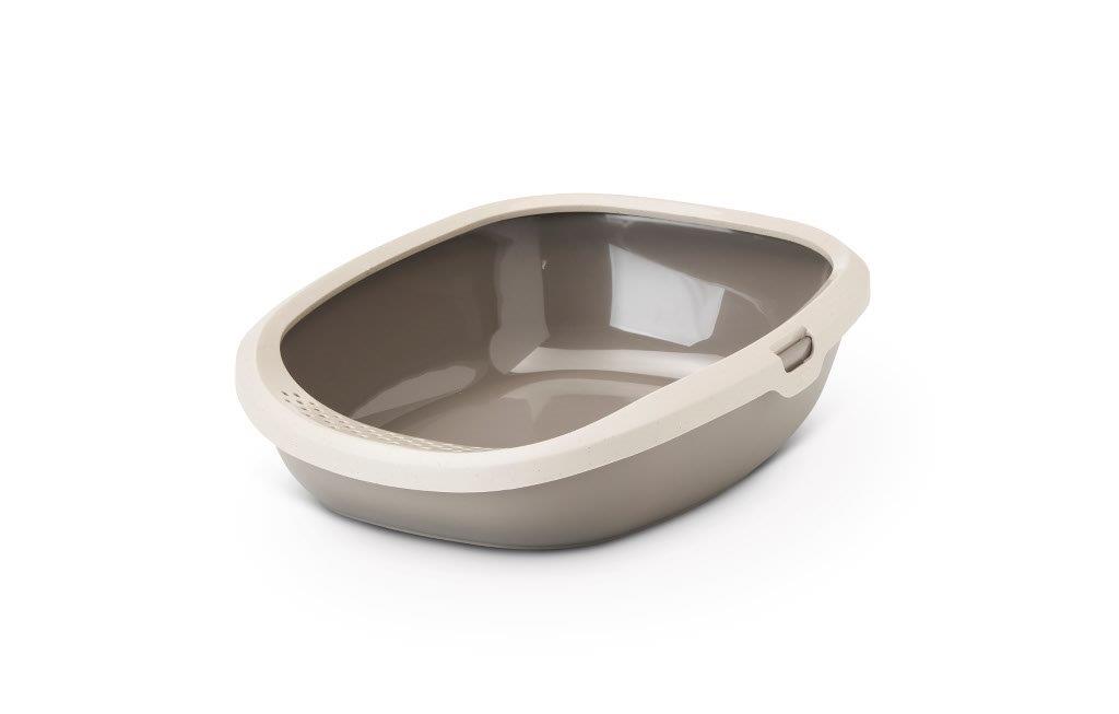 SAVIC KATZENKLO HAPPY PLANET GIZMO MIT RAND MOCCA/WARMGRIJS 44X35,5X12,5 CM