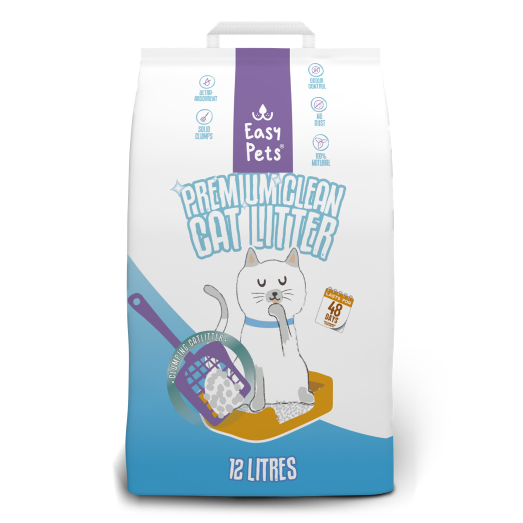 EASYPETS PREMIUM CLEAN WHITE BENTONITE KATTENBAKVULLING 12 L