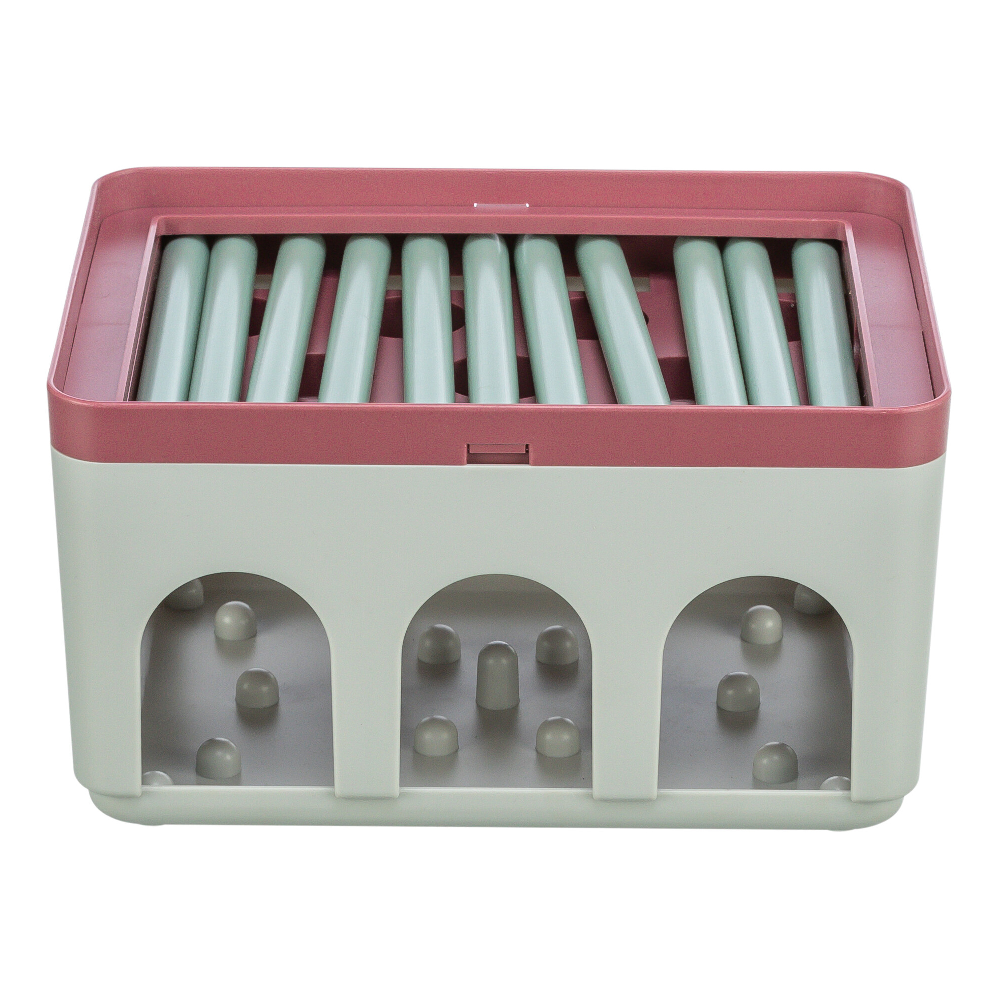 TRIXIE CAT ACTIVITY ROD BOX WEISS/BORDEAUX 20X16X12 CM