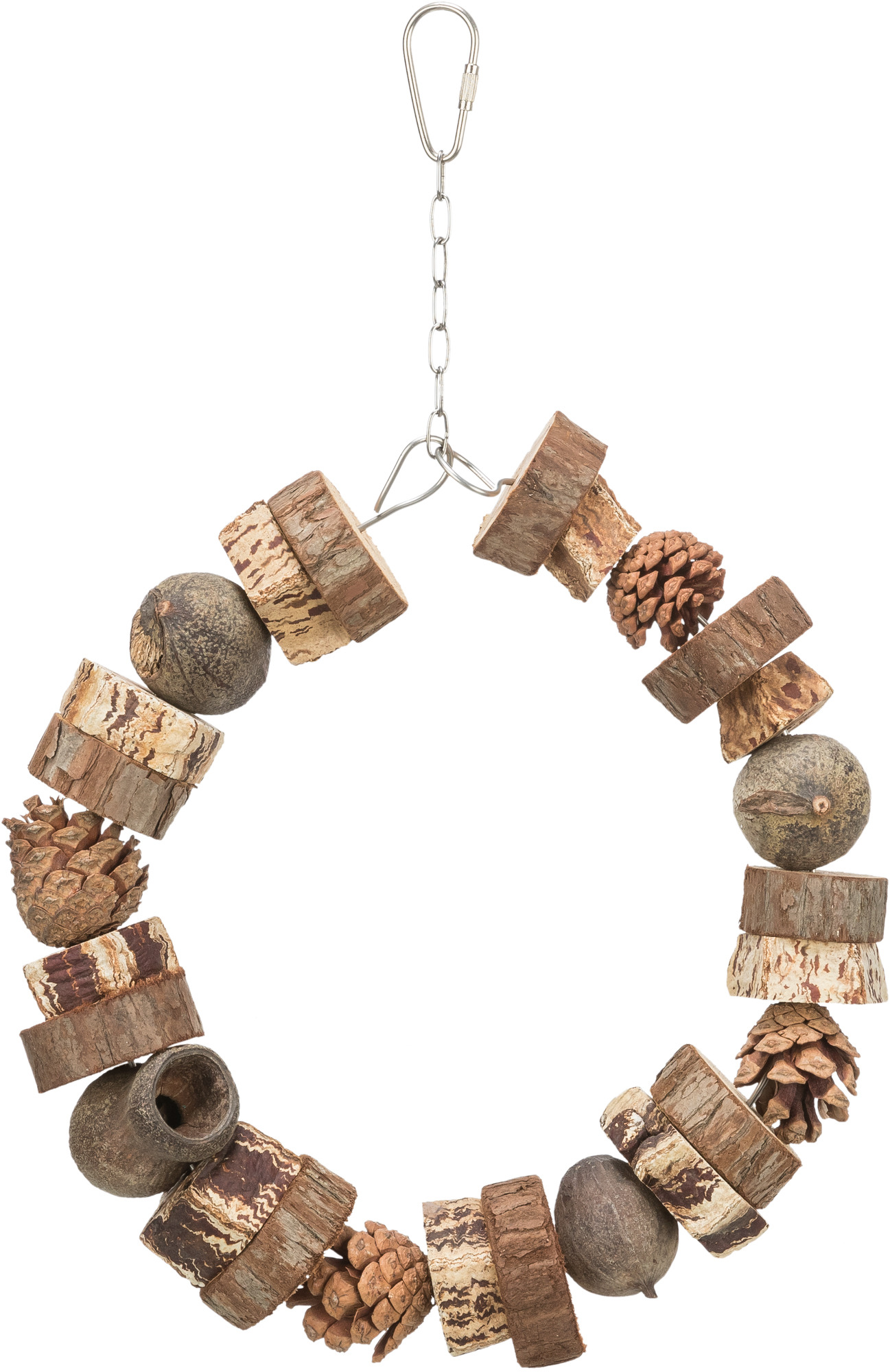 TRIXIE RINGSCHOMMEL HOLZ/DENNENAPPELS NATUR 18X18 CM