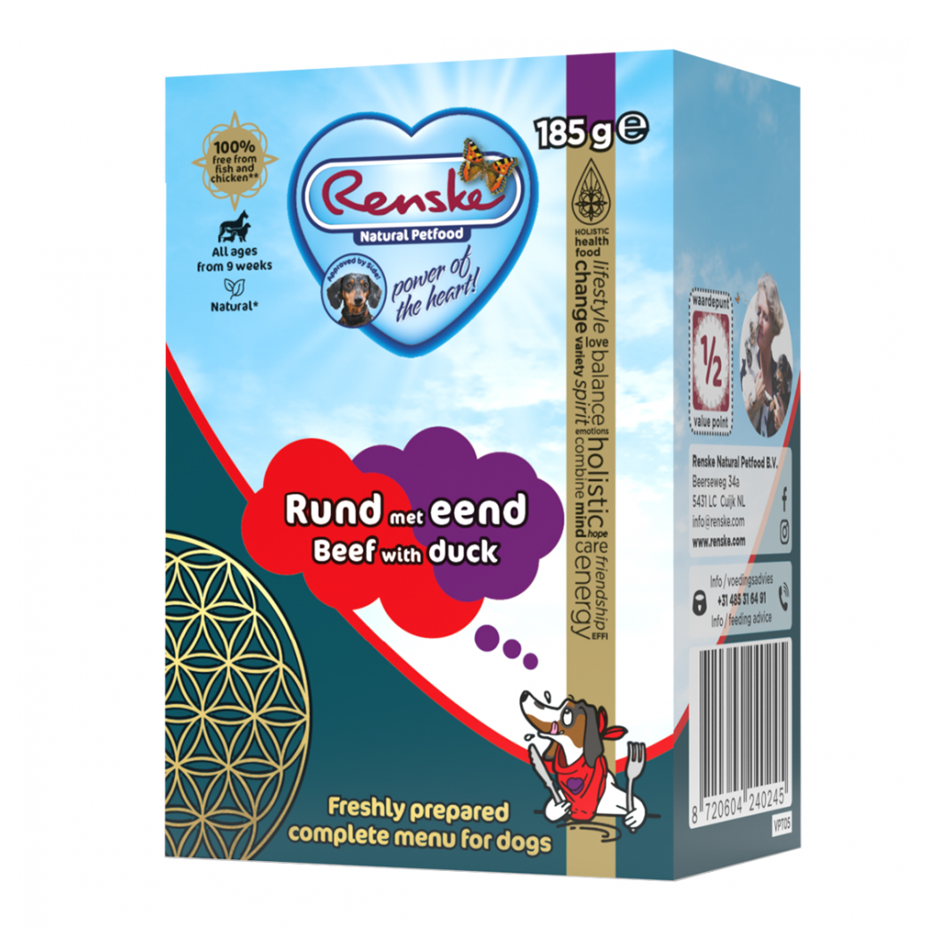 RENSKE FRISCH BEREIDE MAALTIJD RIND/ENTE 24X185 G