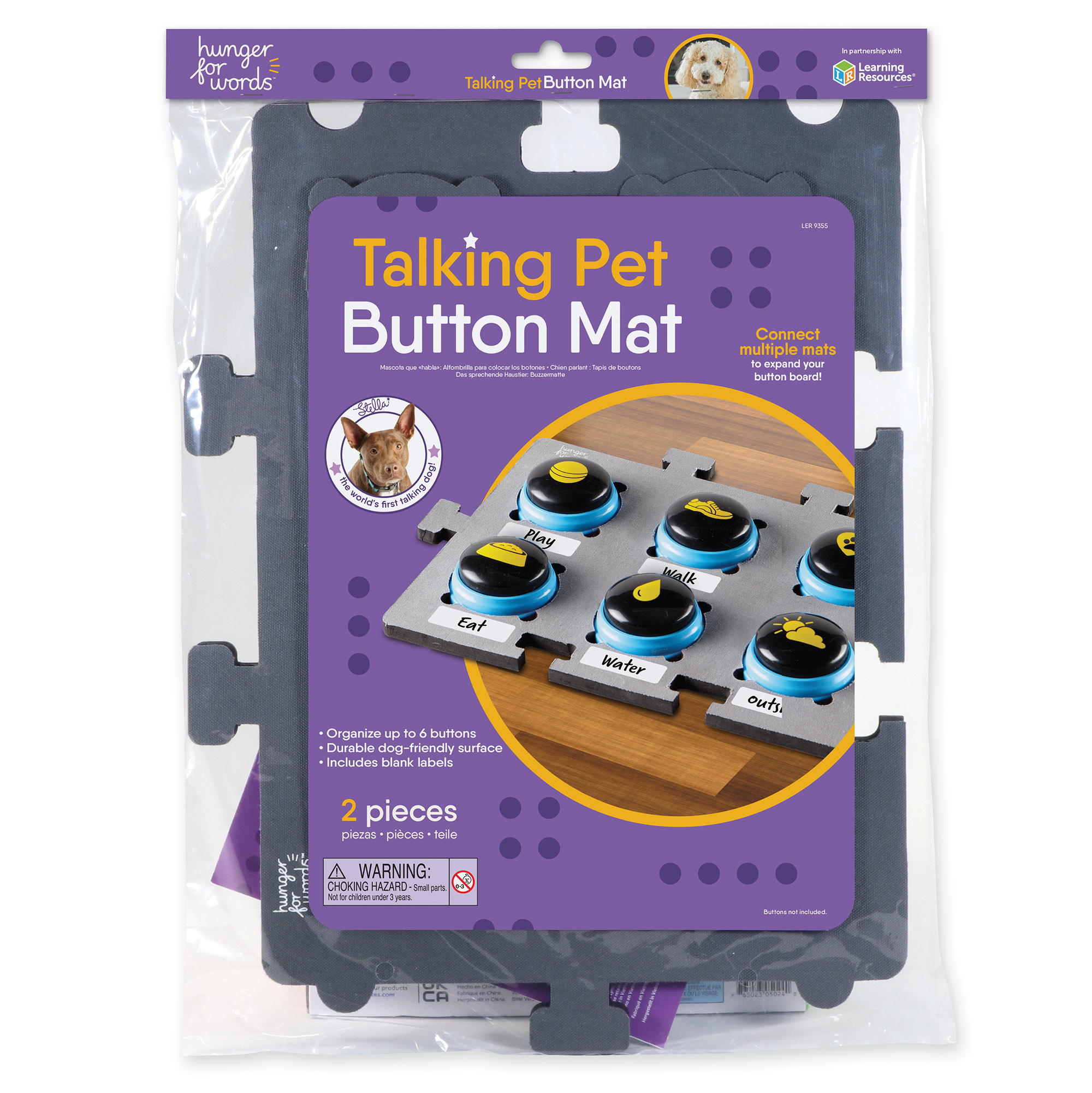 HUNGER FOR WORDS TALKING HAUBE BUTTON MATTE 47,X34,X2, CM