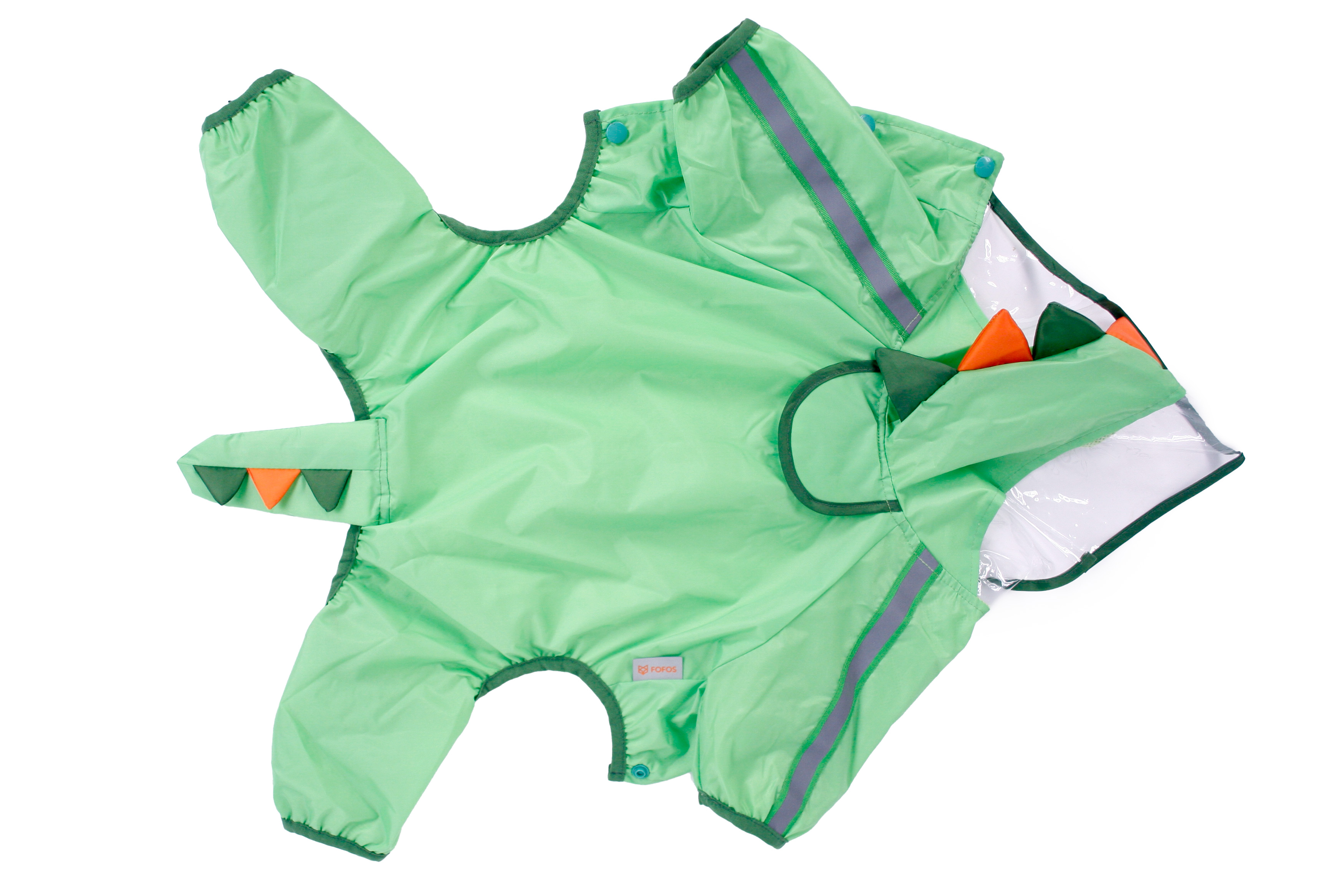 FOFOS REGENMANTEL DINOSAURUS GRUEN 40 CM
