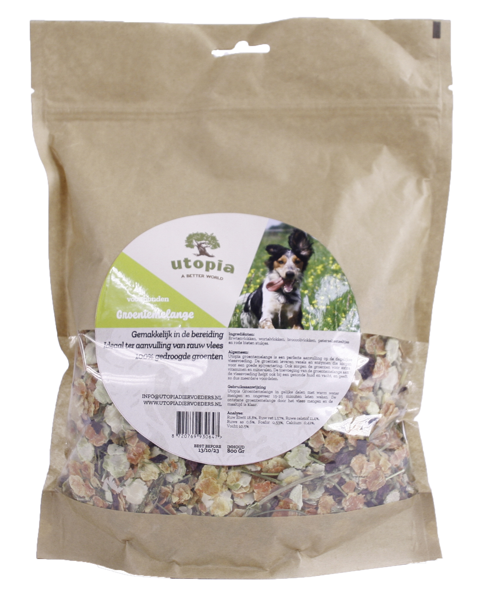 UTOPIA GROENTEMELANGE FUER HUNDE 800 G