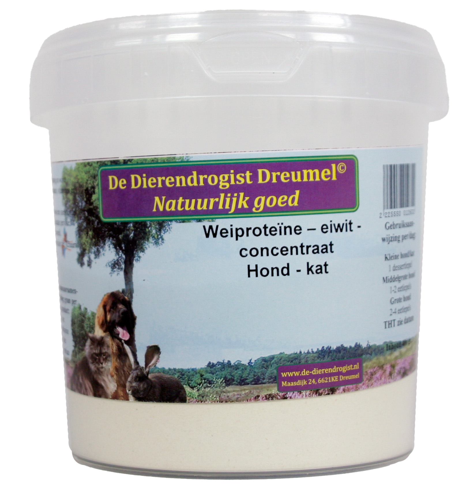 DIERENDROGIST WEIPROTEINE CONCENTRAAT HUND/KATZE 400 G
