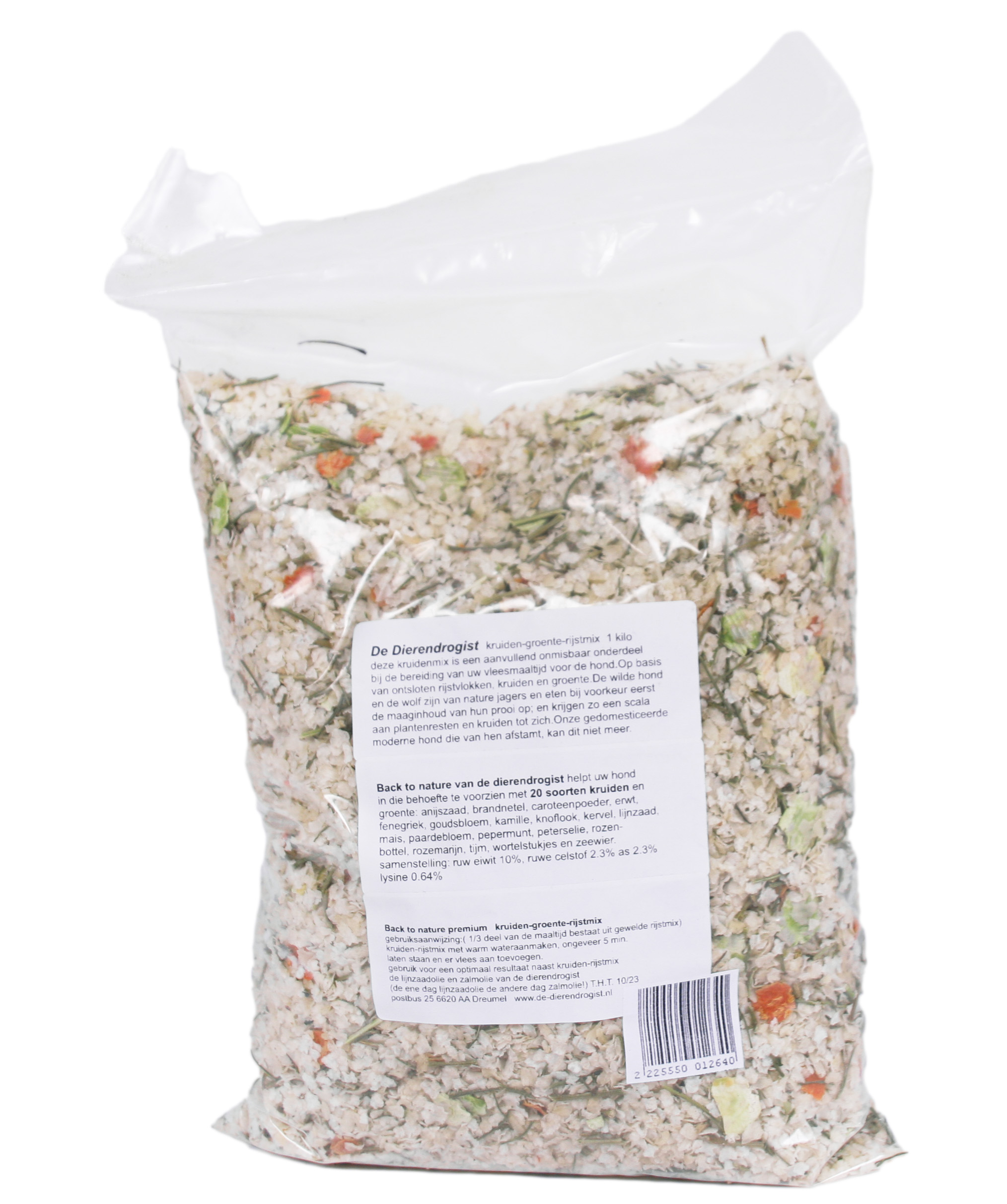 DIERENDROGIST BACK TO NATURE KRAEUTER/GEMUESE/REISE 1 KG