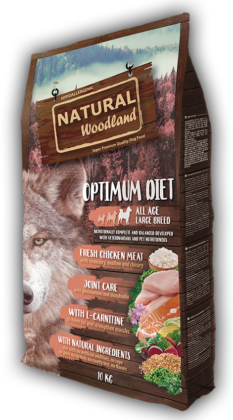 NATURAL WOODLAND OPTIMUM LARGE BREIT DIET 10 KG
