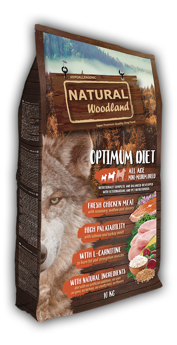 NATURAL WOODLAND OPTIMUM MINI/MEDIUM BREIT DIET 10KG