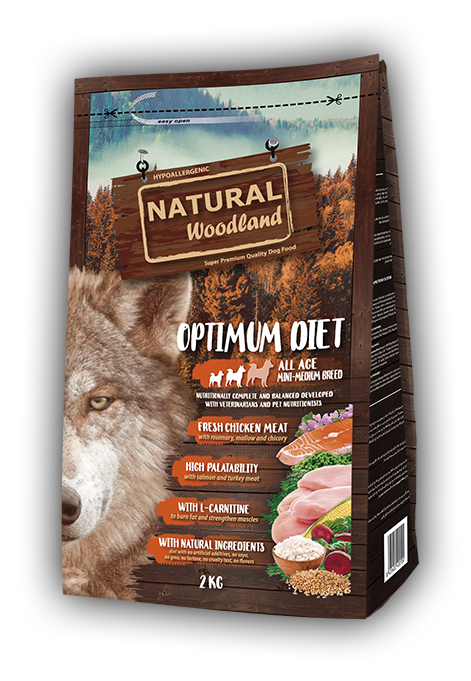 NATURAL WOODLAND OPTIMUM MINI/MEDIUM BREIT DIET 2 KG