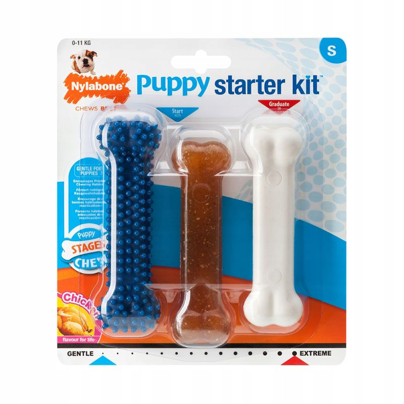 NYLABONE WELPE CHEW WELPE STARTER KIT CHICKEN BIS 11 KG