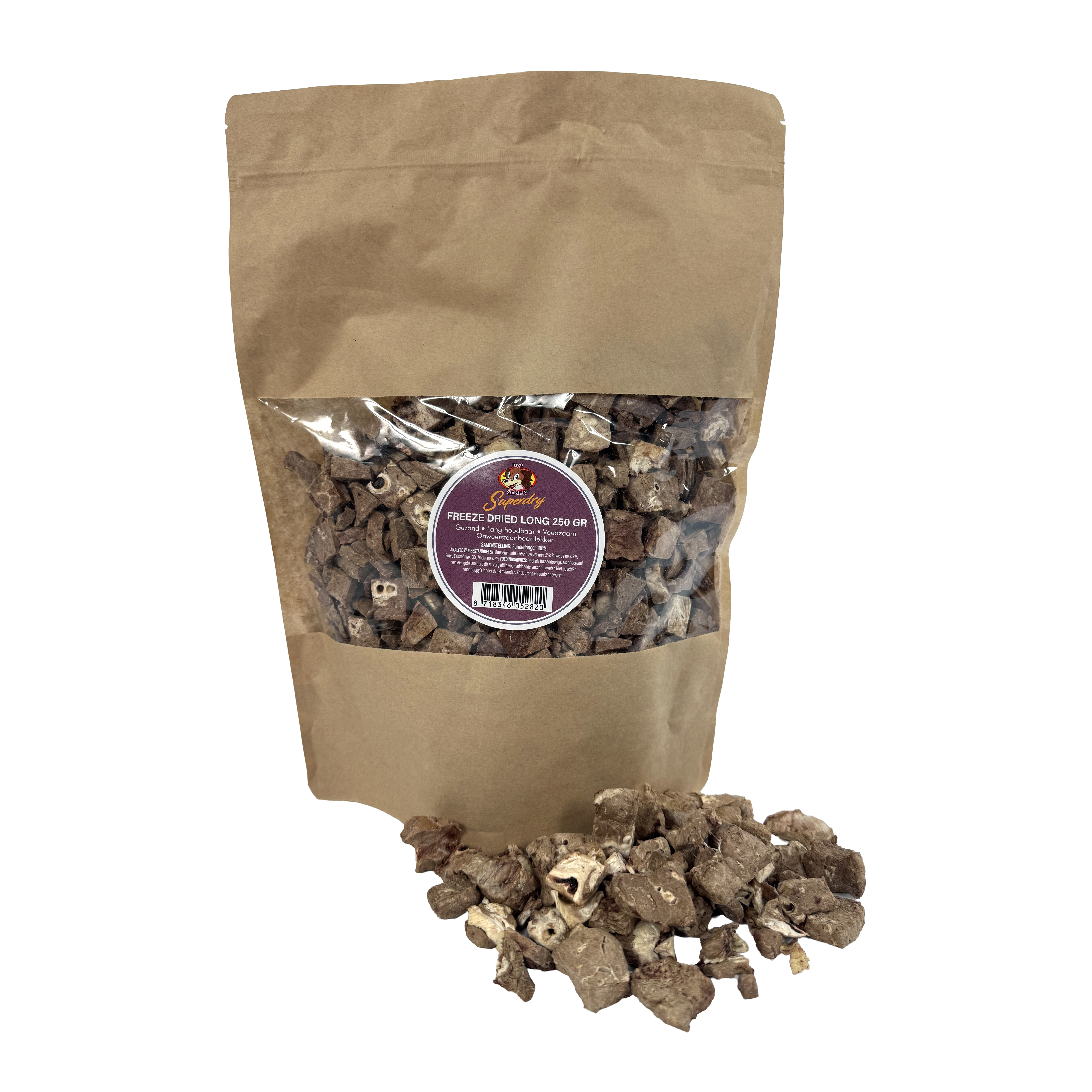 PETSNACK SUPERDRY RUNDERLONG GEVRIESDROOGD 250 G