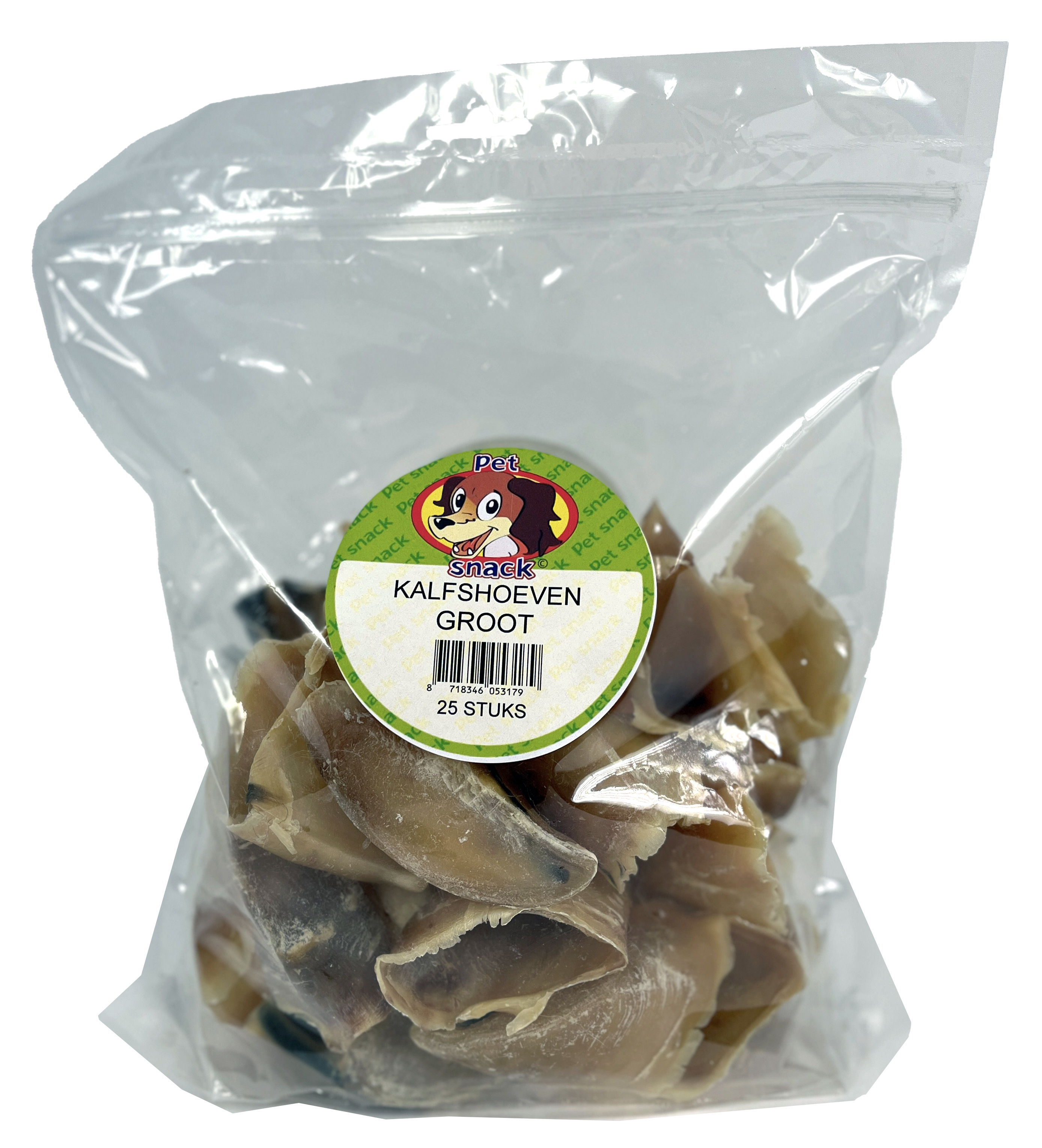 PETSNACK KALBSHUFE GROSS 25 STK.