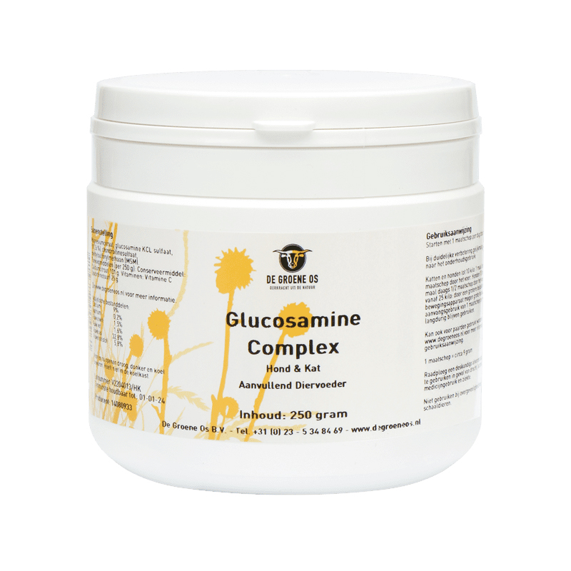 DE GROENE OS GLUCOSAMINE COMPLEX HUND/KATZE 250 G