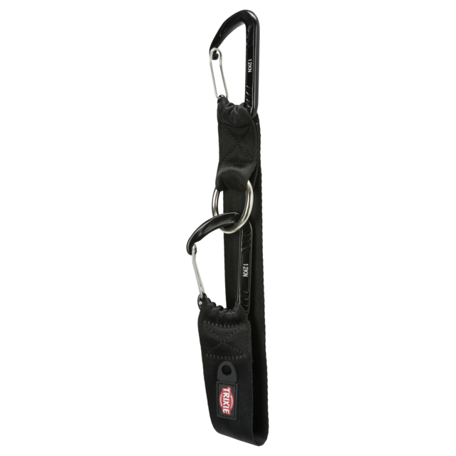 TRIXIE AUTOGURT UNIVERSEEL MIT KARABIJNHAAK SCHWARZ 30X2,5 CM