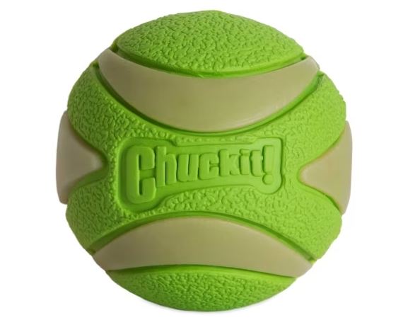 CHUCKIT MAX GLOW ULTRA SQUEEKERBAL GRUEN 6 CM