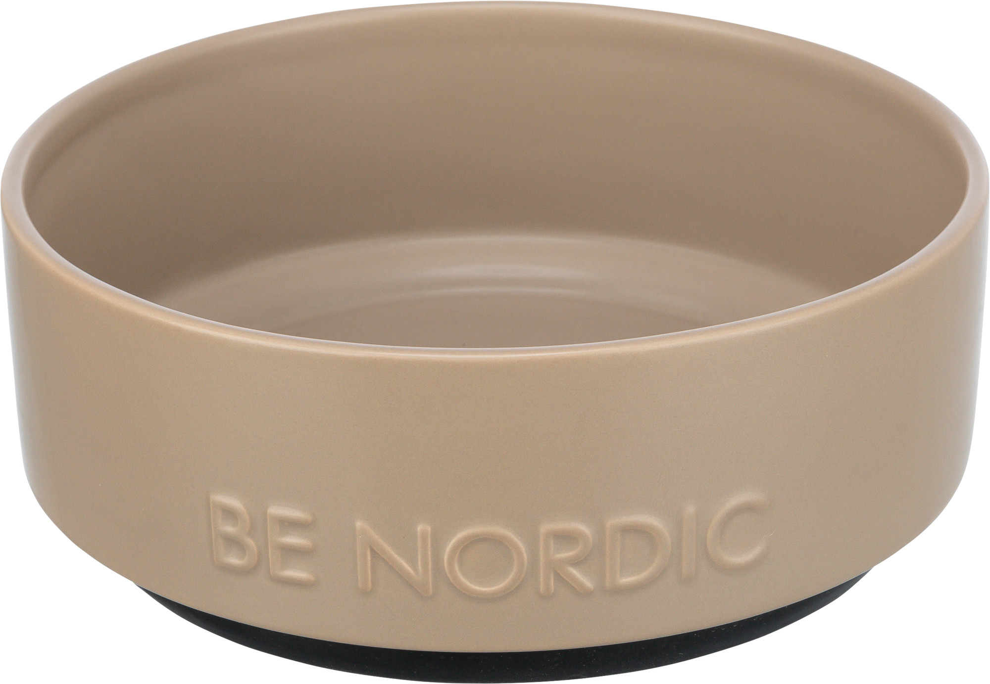 TRIXIE BE NORDIC FUTTERNAPF HUND KERAMIK/RUBBER TAUPE 18 CM