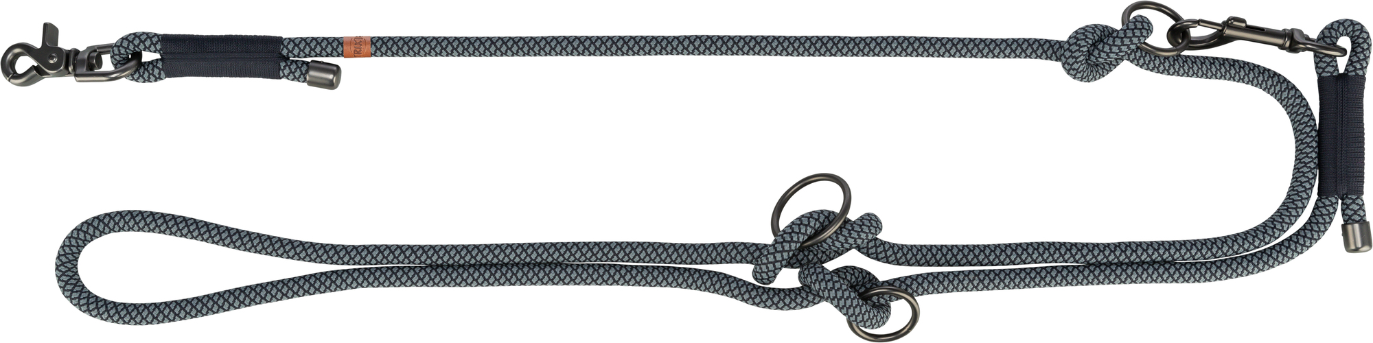 TRIXIE WEICH ROPE HUNDELEINE VERSTELLBAR SCHWARZ/GRAU 200X1 CM