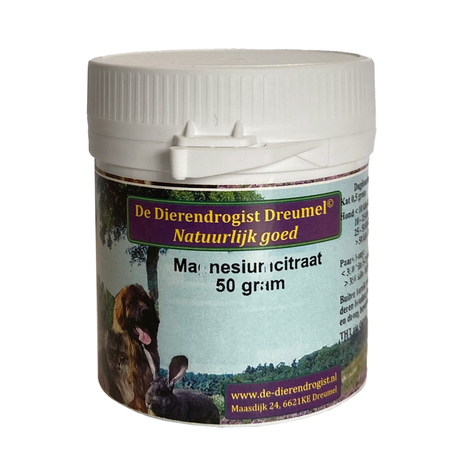 DIERENDROGIST MAGNESIUM CITRAAT 50 G