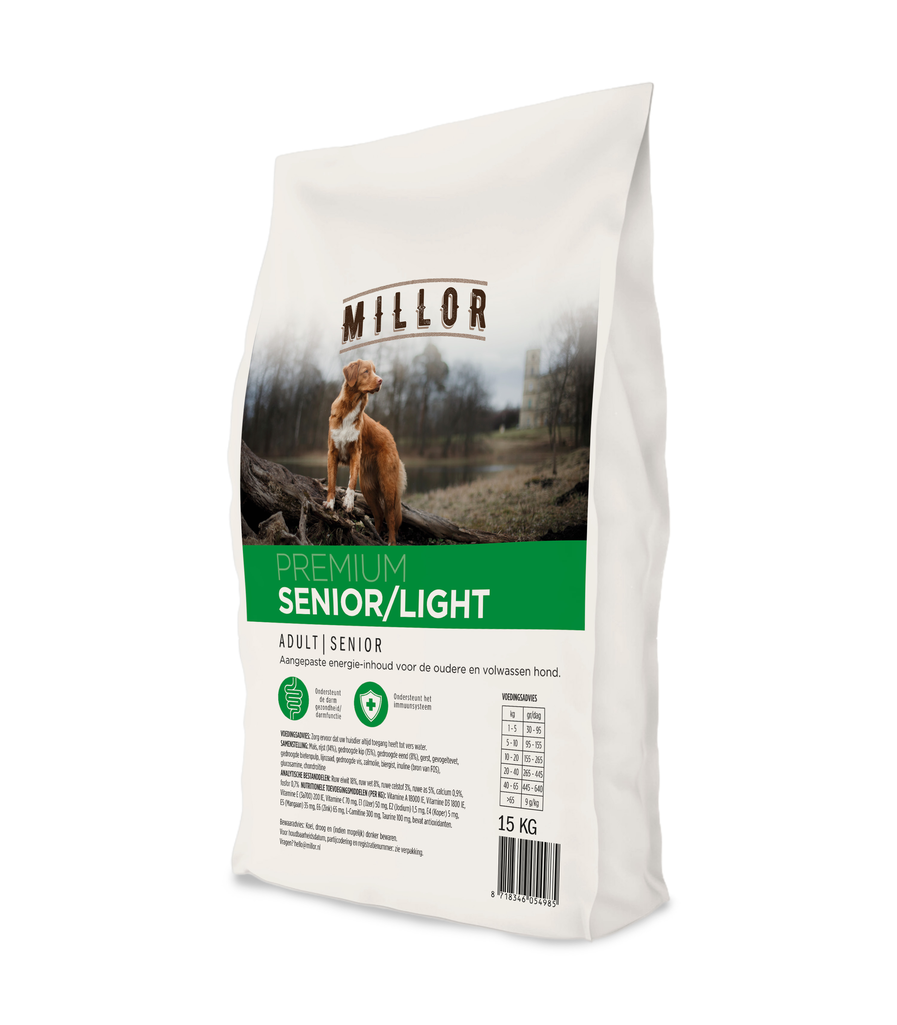 MILLOR EXTRUDED ADULT SENIOR/LIGHT 15 KG
