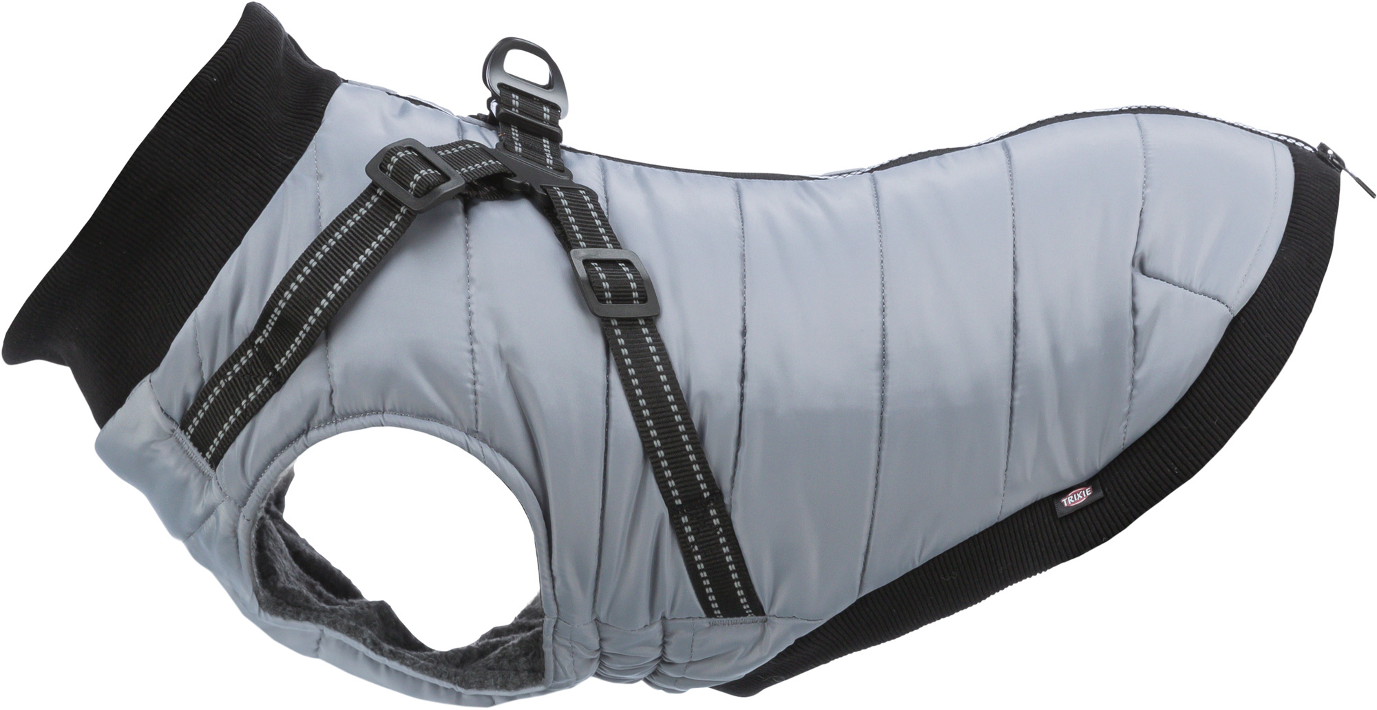 TRIXIE HUNDEMANTEL PONTIS MIT GESCHIRR GRAU 45 CM