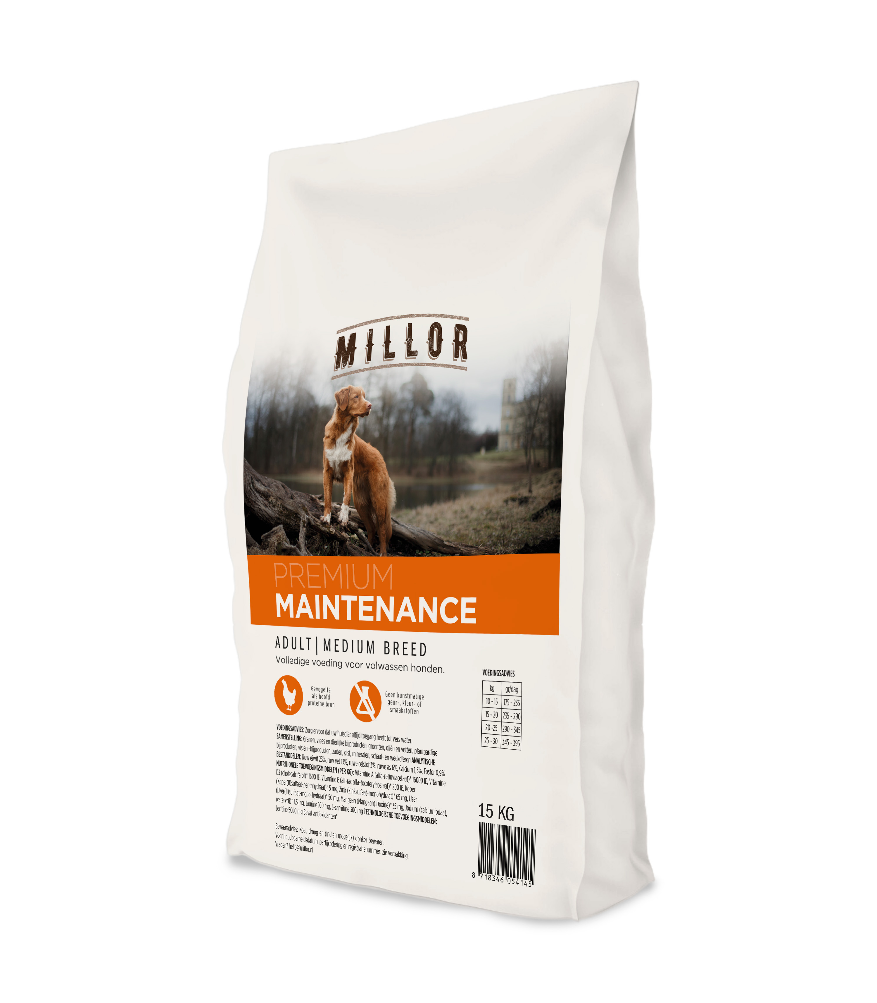 MILLOR EXTRUDED ADULT MAINTENANCE MEDIUM BREIT 15 KG