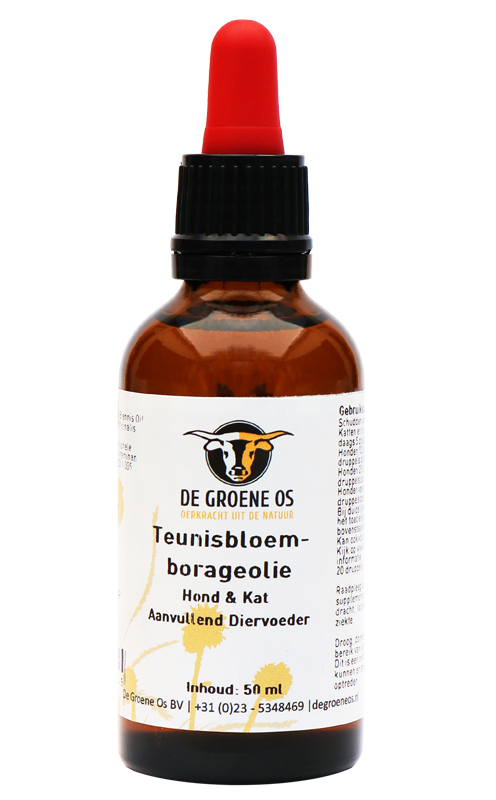 DE GROENE OS TEUNISBLOEM-BORAGEOLIE HUND/KATZE 50 ML