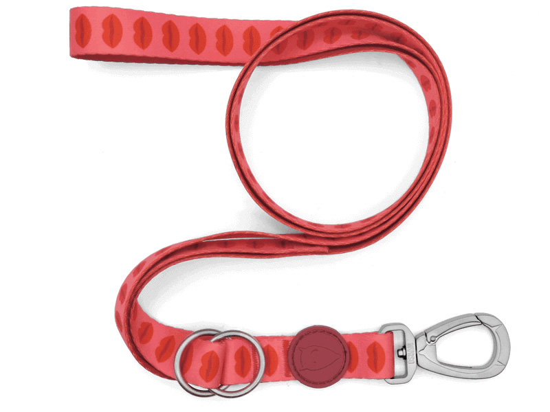 MORSO HUNDELEINE VERSTELLBAR RECYCELT LIPSTICK ROSA 75-230X1,5 CM 4-20 KG