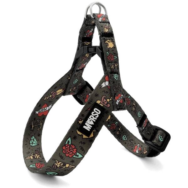MORSO MINI HUNDEGESCHIRR VERSTELLBAR RECYCELT INK TANK GRUEN 24-32X1,5 CM