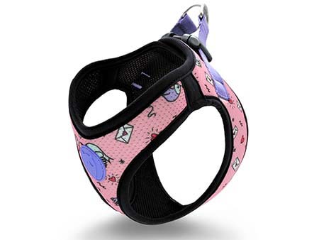 MORSO HUNDEGESCHIRR BODY NETZ RECYCELT SWEET TWEET ROSA 50-56 CM
