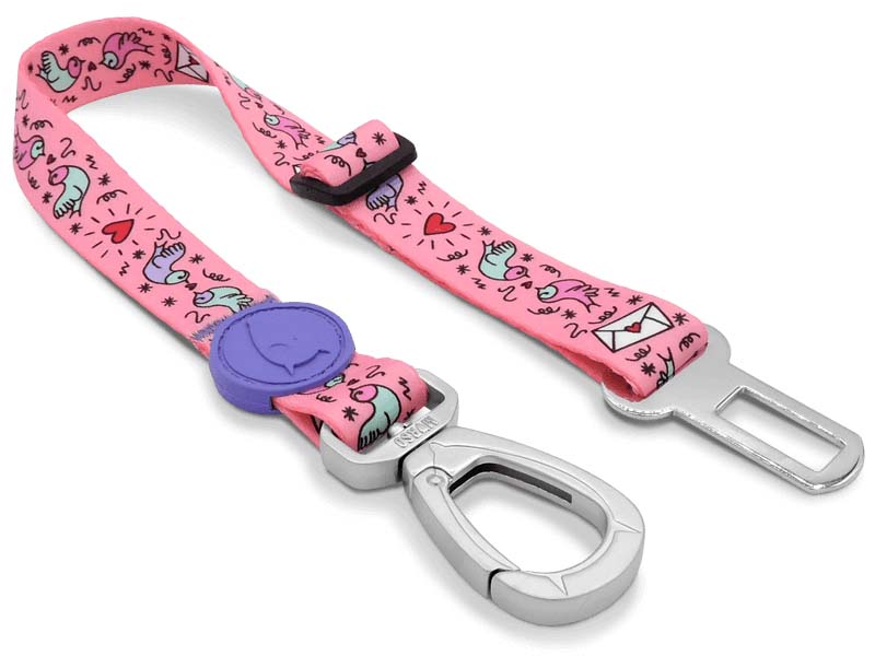 MORSO HUNDE AUTOGURT RECYCELT SWEET TWEET ROSA 40-65X1,5 CM BIS 4 KG