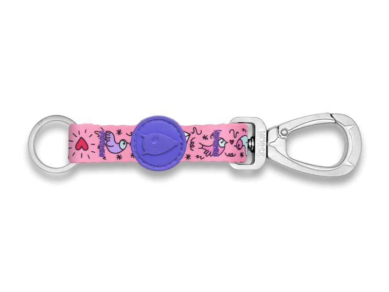 MORSO KEY CORD SCHLUESSELANHAENGER RECYCELT SWEET TWEET ROSA M