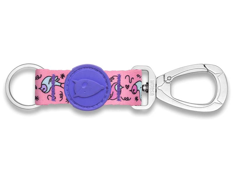 MORSO KEY CORD SCHLUESSELANHAENGER RECYCELT SWEET TWEET ROSA L
